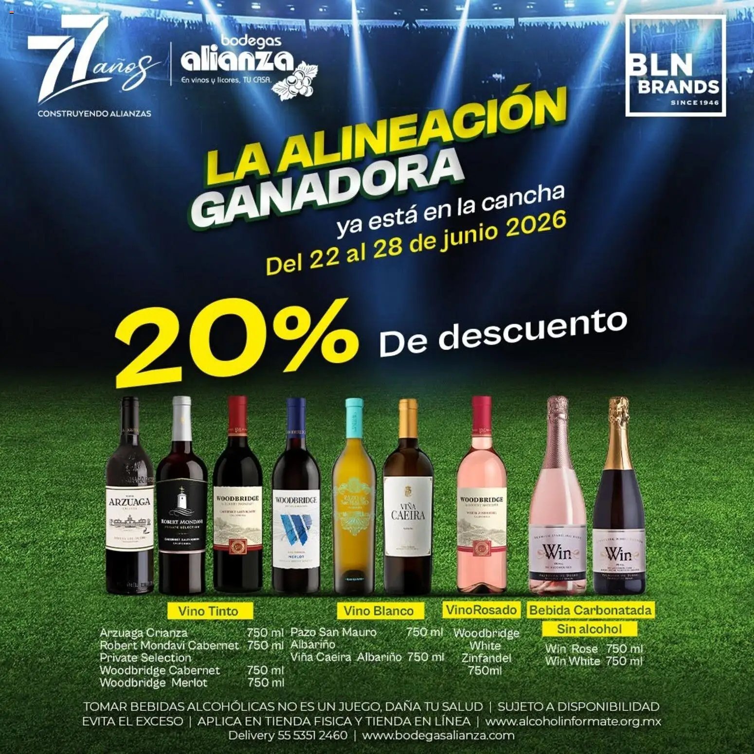 Bodegas Alianza oferta desde 22/06/2026 Bodegas Alianza catálogo La alineación ganadora