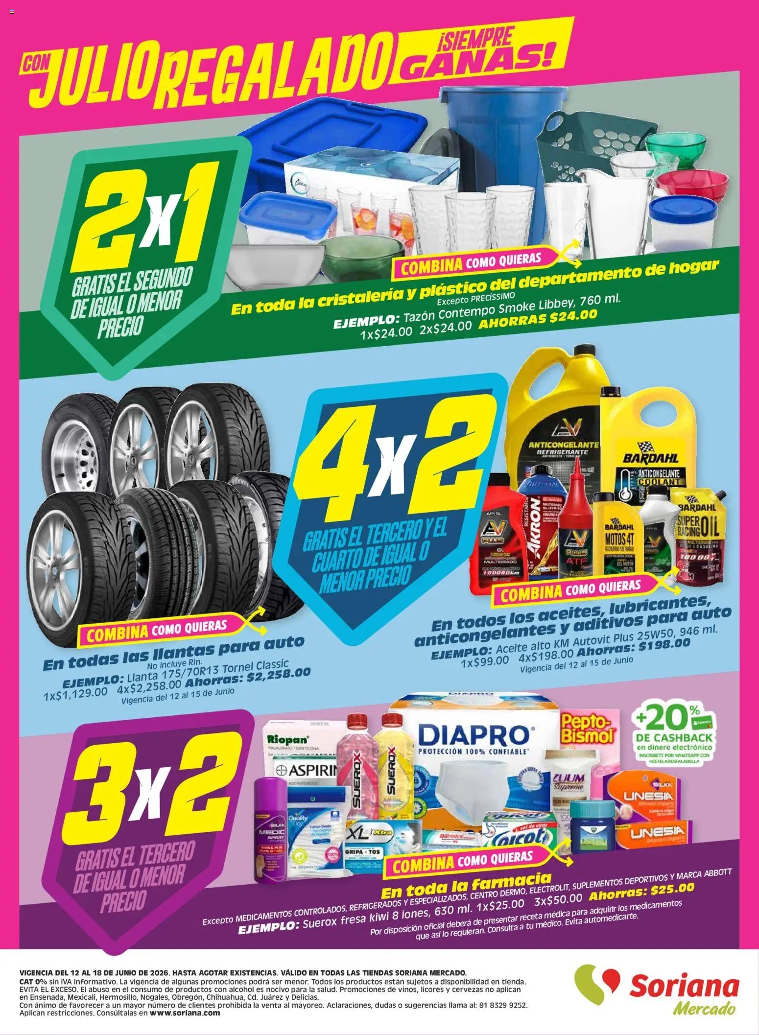 Soriana oferta desde 12/06/2026 Soriana Julio Regalado Mercado Nacional