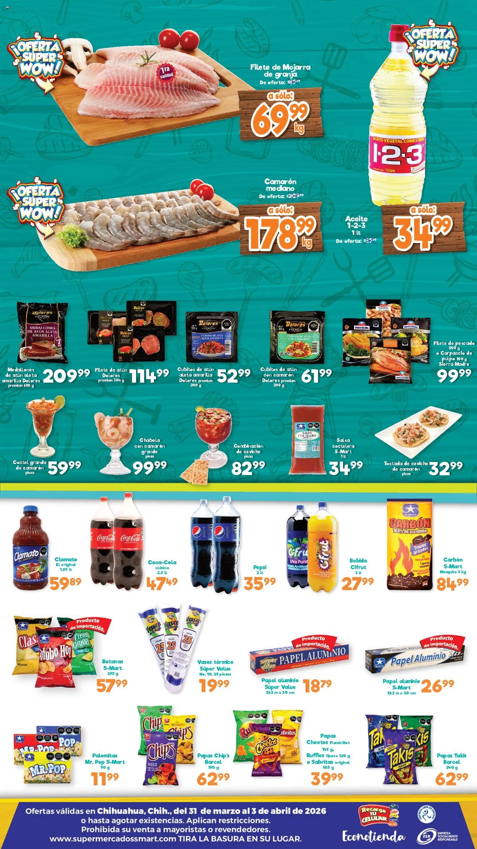 S-Mart oferta desde 31/03/2026 S-Mart folleto Ofertas de feria Chihuahua (2026-03-31 - 2026-04-03)