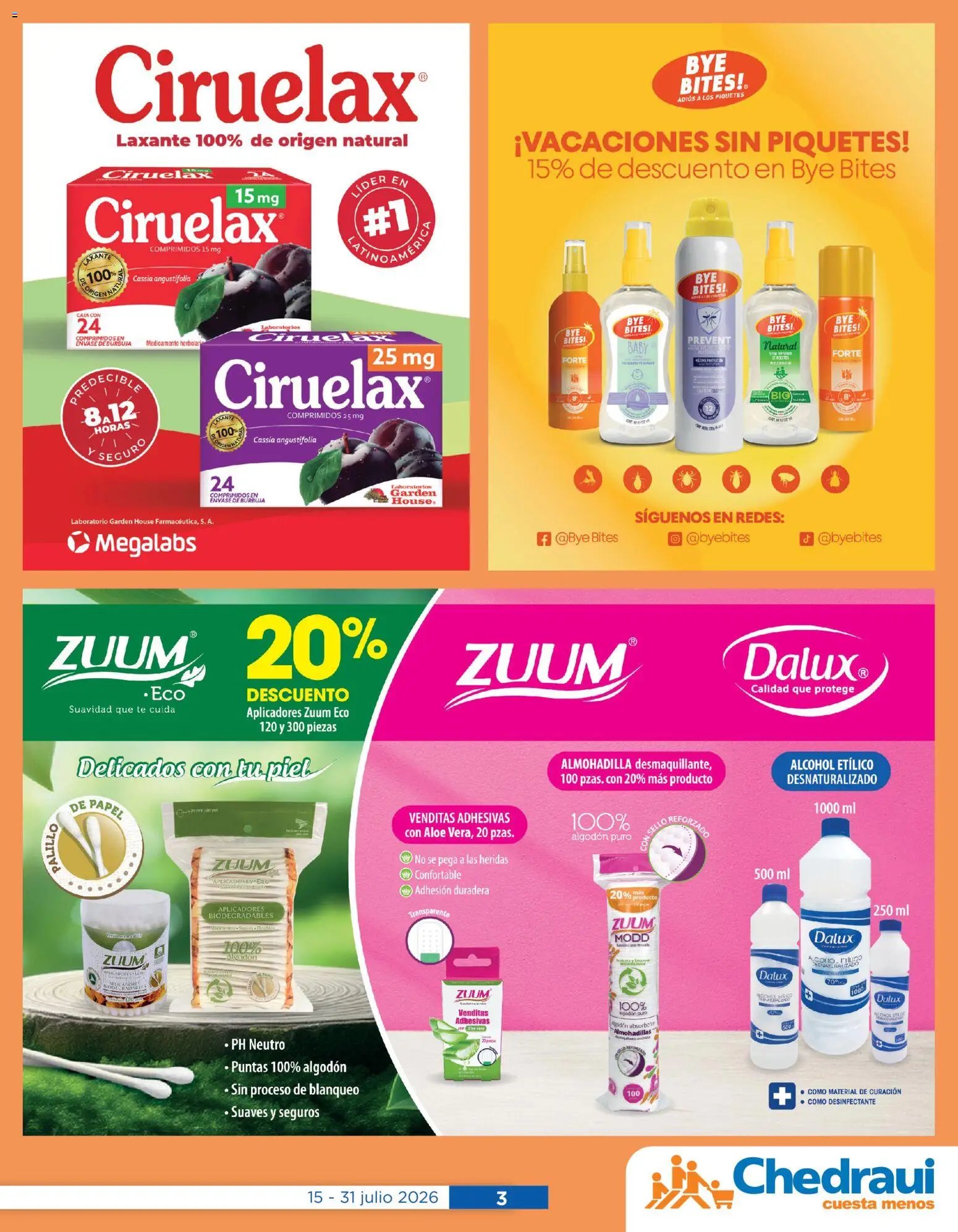 Chedraui oferta desde 15/07/2026 Chedraui folleto Cuidar tu salud