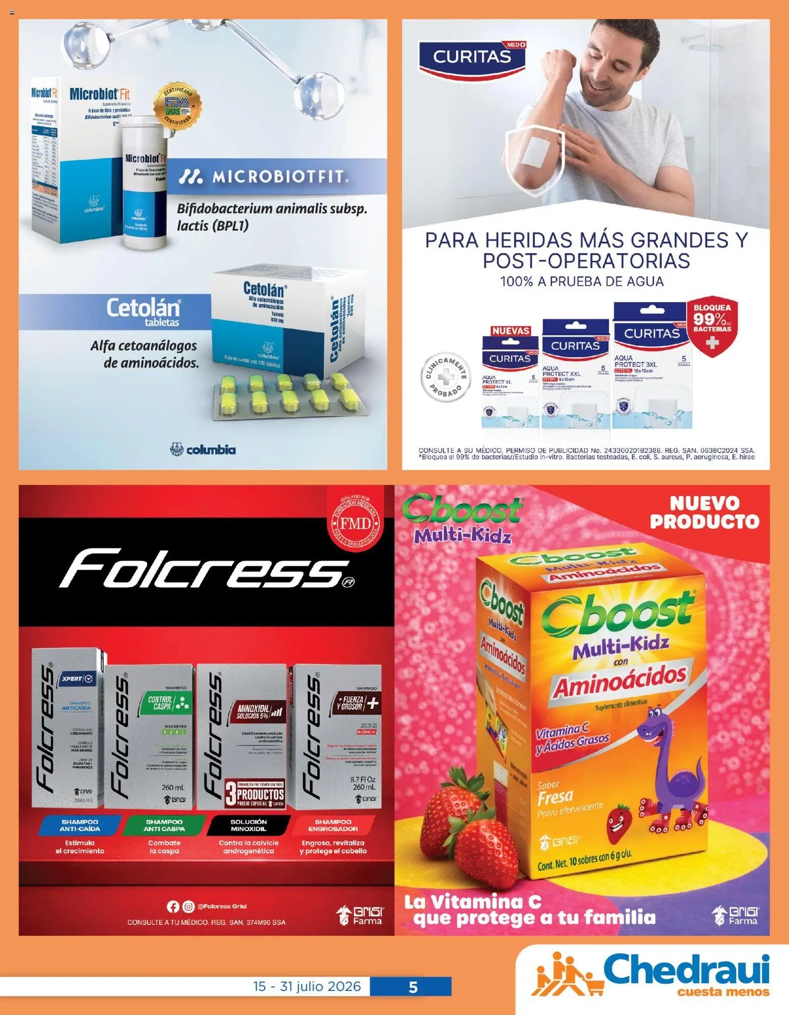 Chedraui oferta desde 15/07/2026 Chedraui folleto Cuidar tu salud