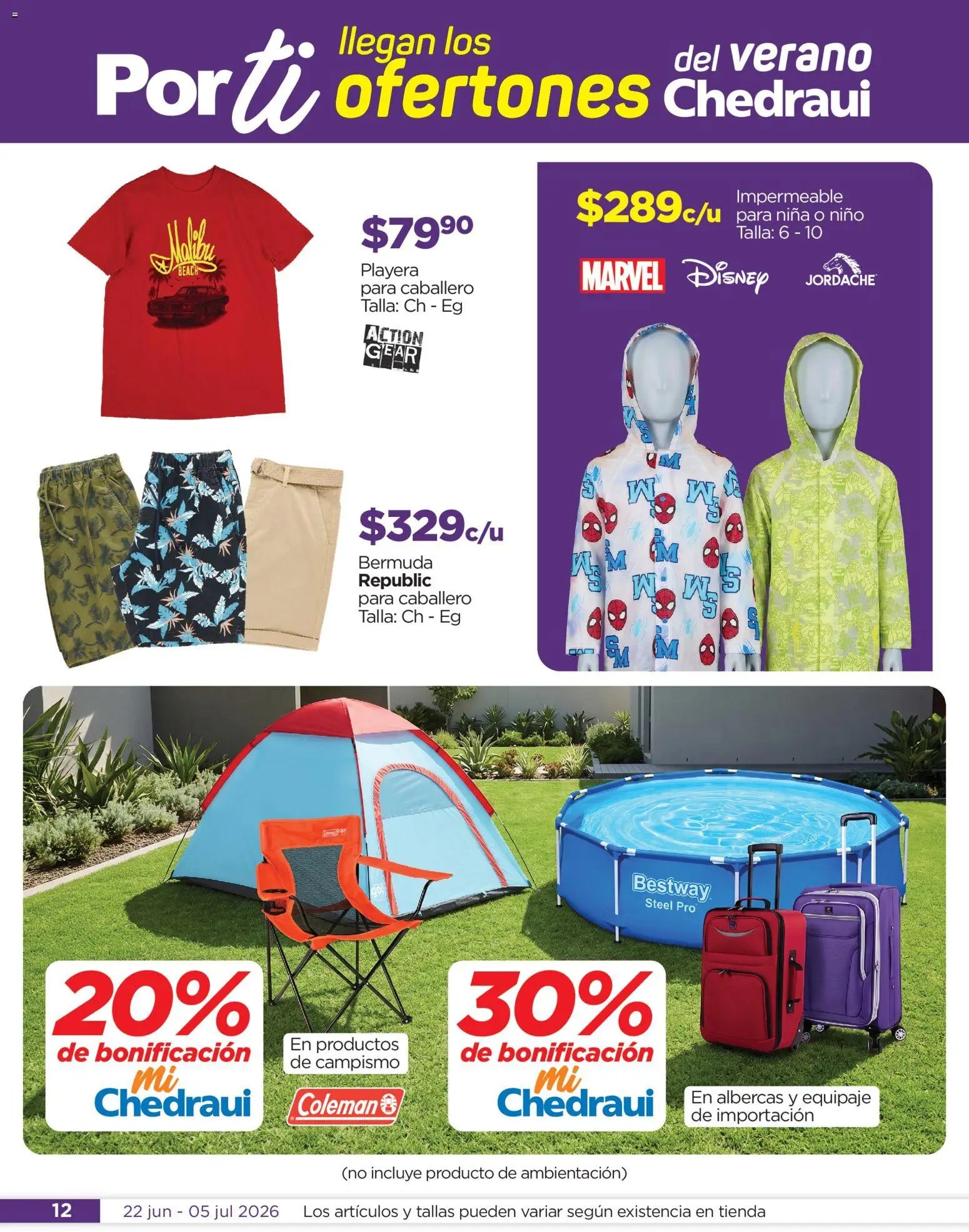 Chedraui oferta desde 22/06/2026 Chedraui folleto Llegan los porti ofertones del verano