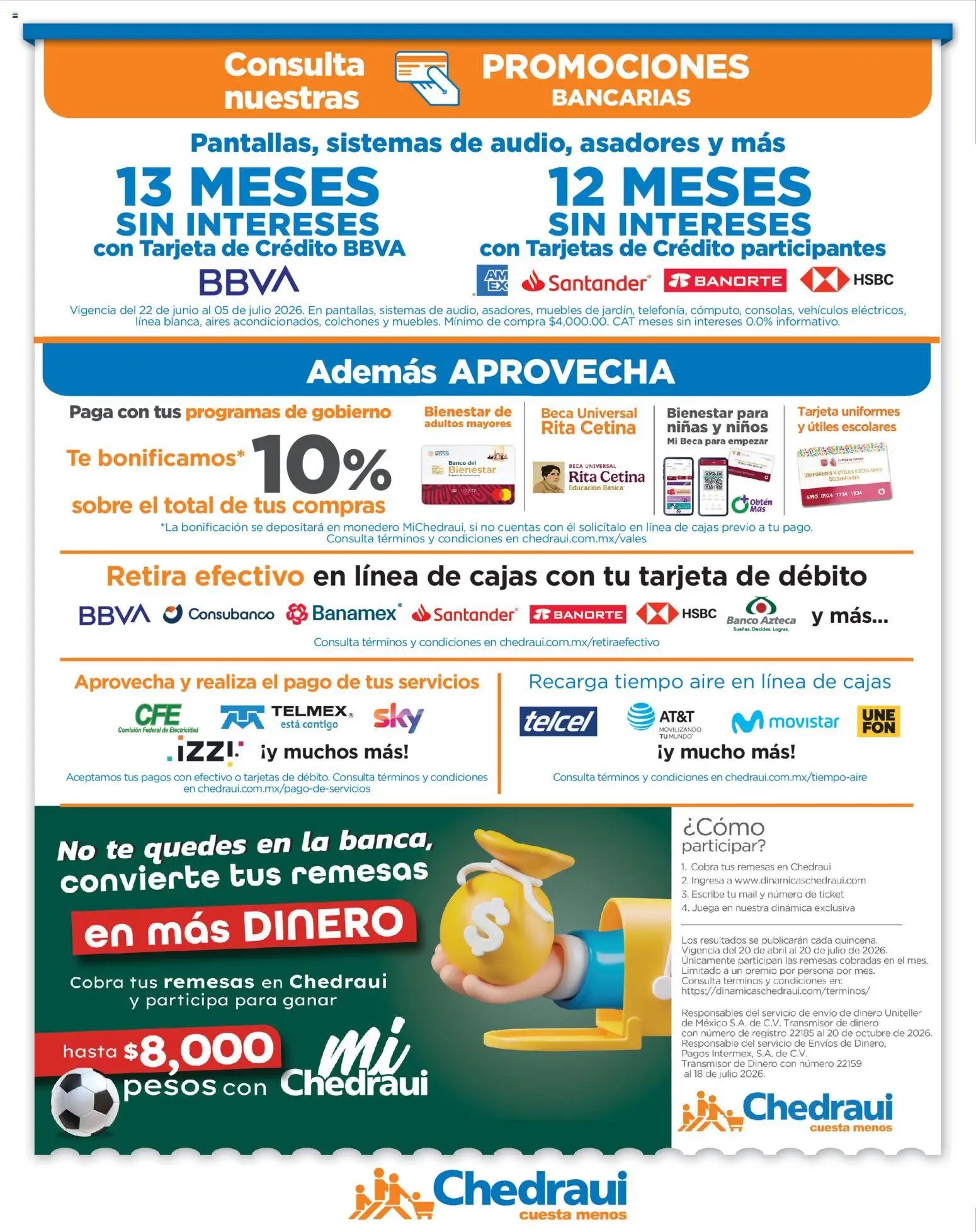 Chedraui oferta desde 22/06/2026 Chedraui folleto Llegan los porti ofertones del verano