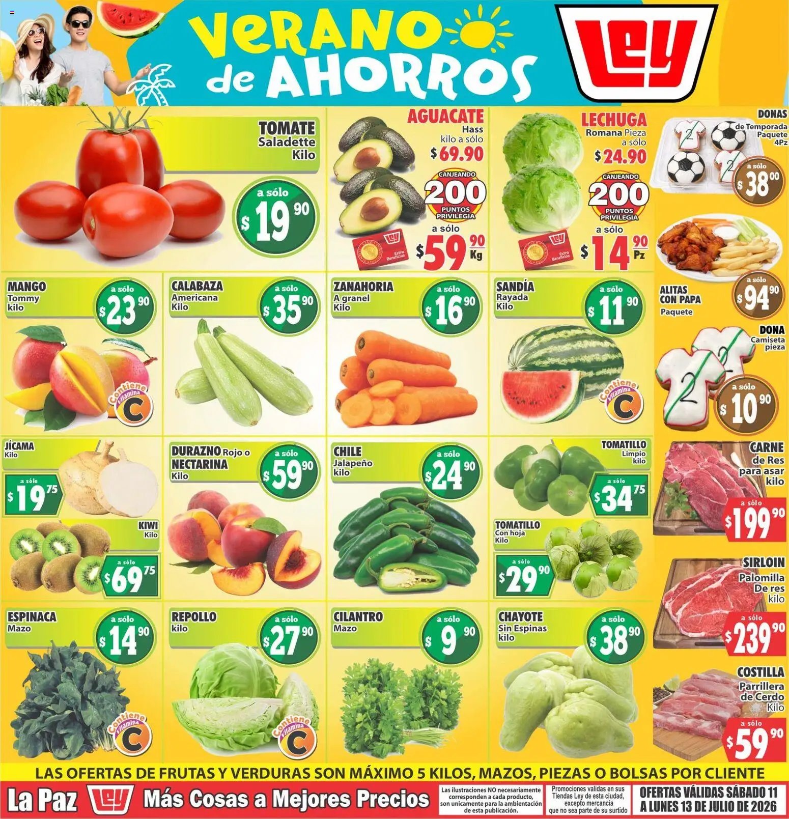 Casa Ley oferta desde 11/07/2026 Casa Ley folleto Las ofertas de frutas y verdunas