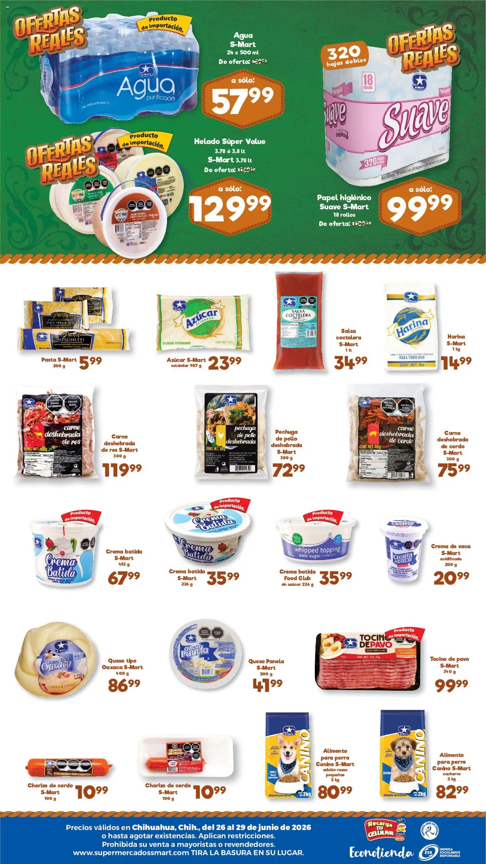 S-Mart oferta desde 26/06/2026 S-Mart folleto Ofertas de feria Chihuahua