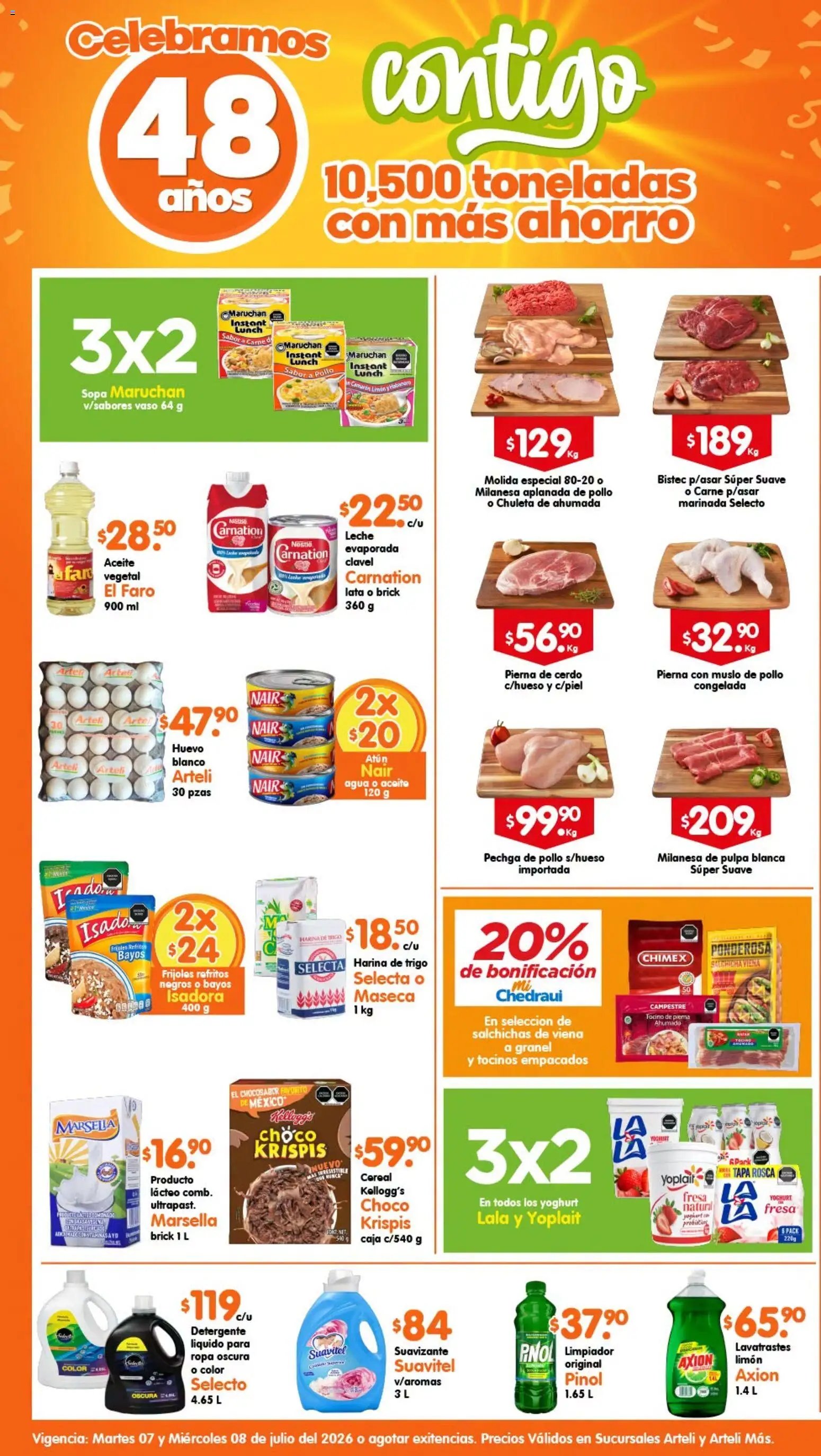 Arteli oferta desde 07/07/2026 Arteli folleto Tuxpan