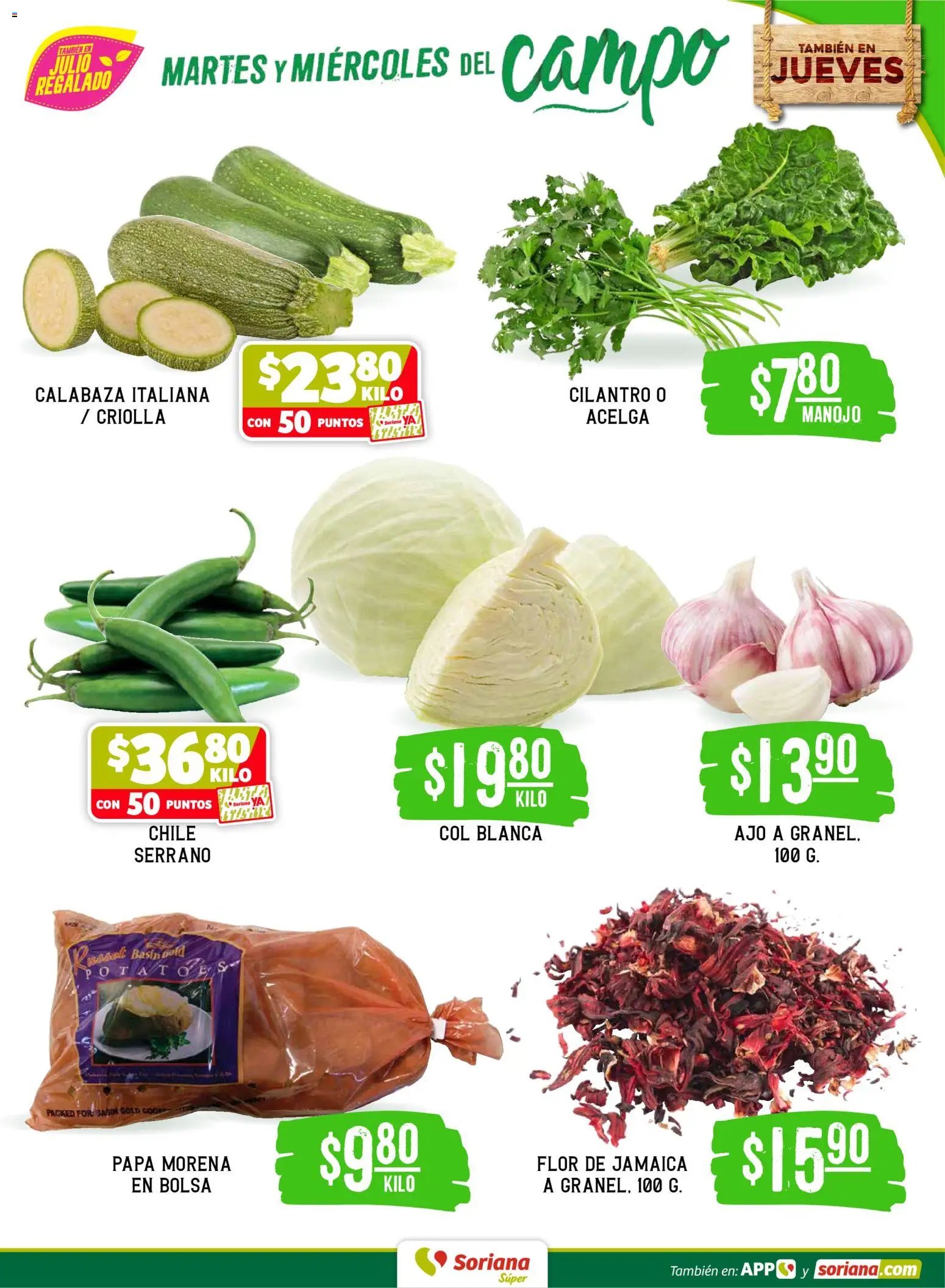 Soriana oferta desde 16/06/2026 Soriana Martes y Miércoles del Campo Súper: Juárez