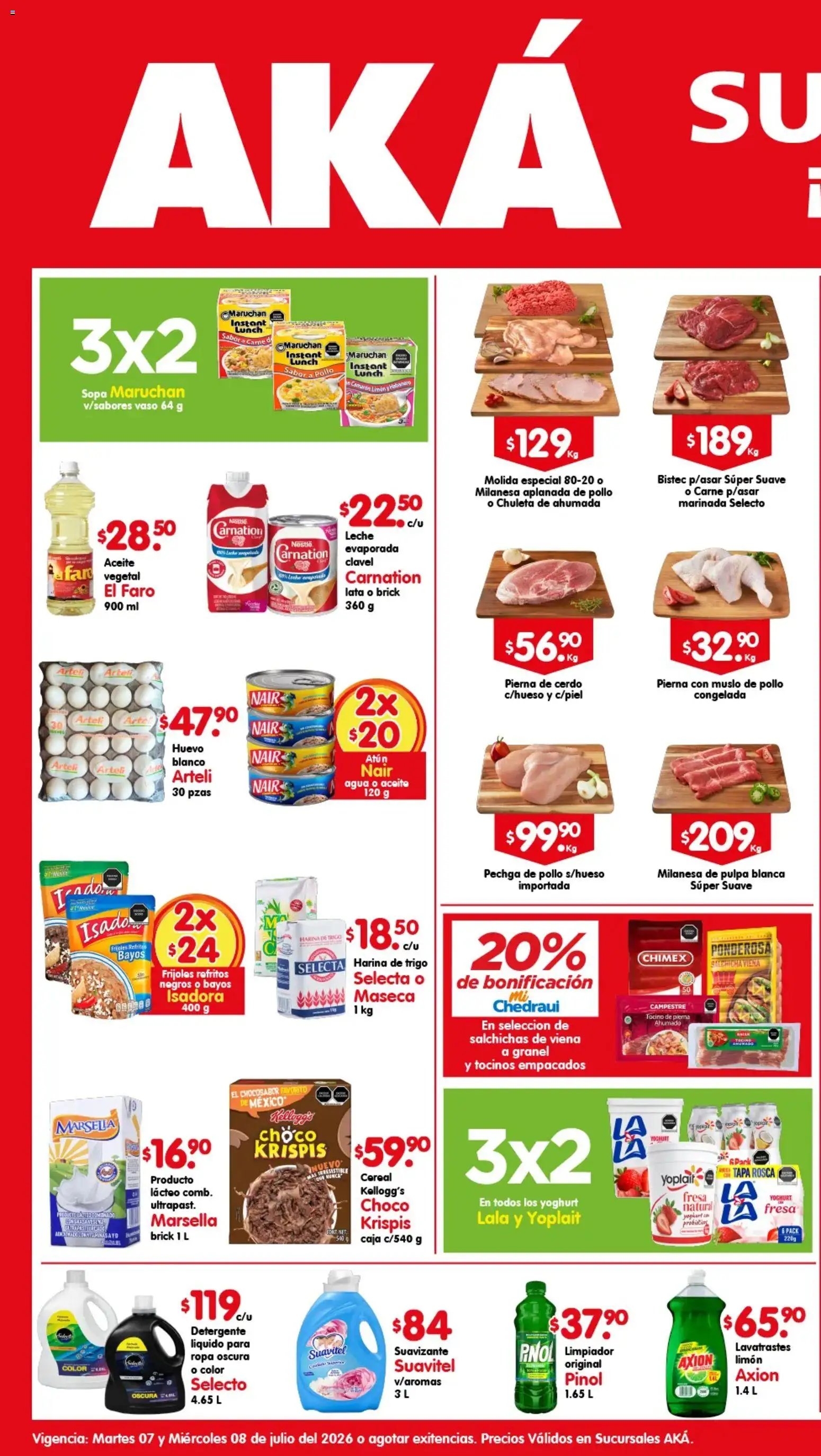 Arteli oferta desde 07/07/2026 Arteli folleto Aká Super Bodega
