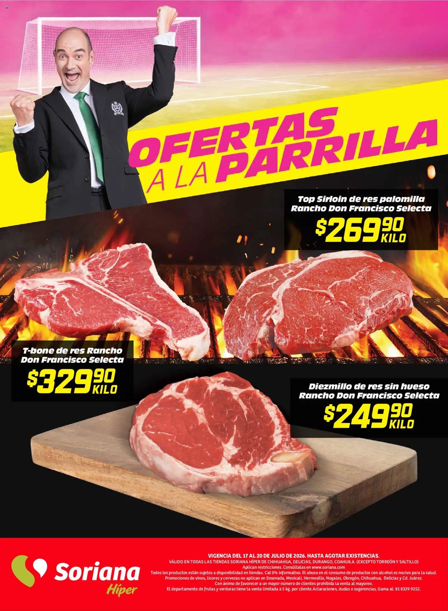 Soriana oferta desde 17/07/2026 Soriana Fin de Semana Híper: Chih, Delicias, Dur y Coah (excepto Saltillo)