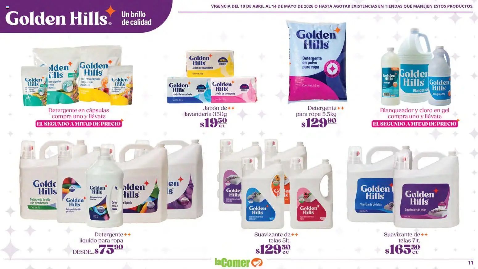 La Comer oferta desde 10/04/2026 La Comer folleto Golden Hills (2026-04-10 - 2026-05-14)