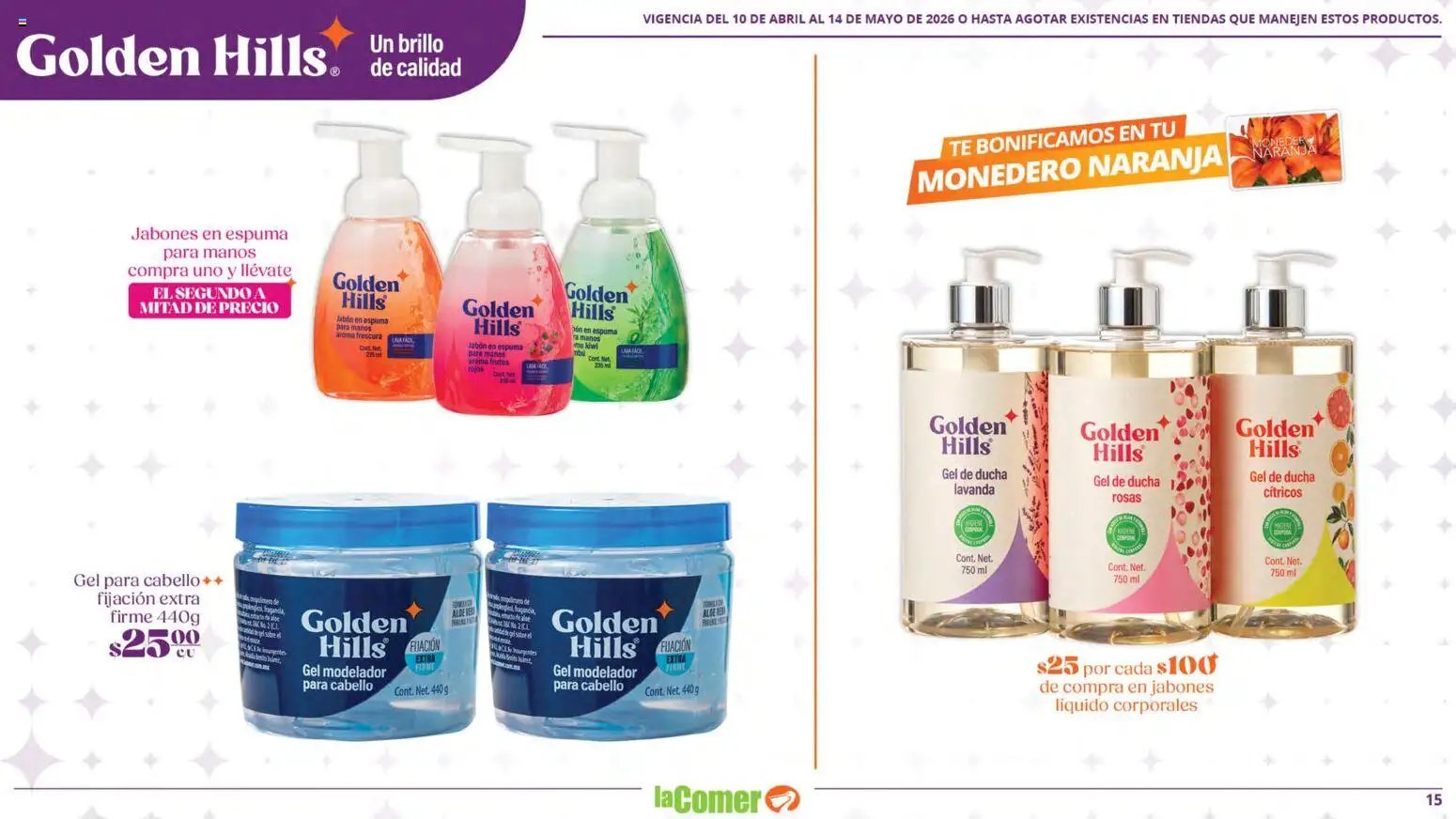 La Comer oferta desde 10/04/2026 La Comer folleto Golden Hills (2026-04-10 - 2026-05-14)