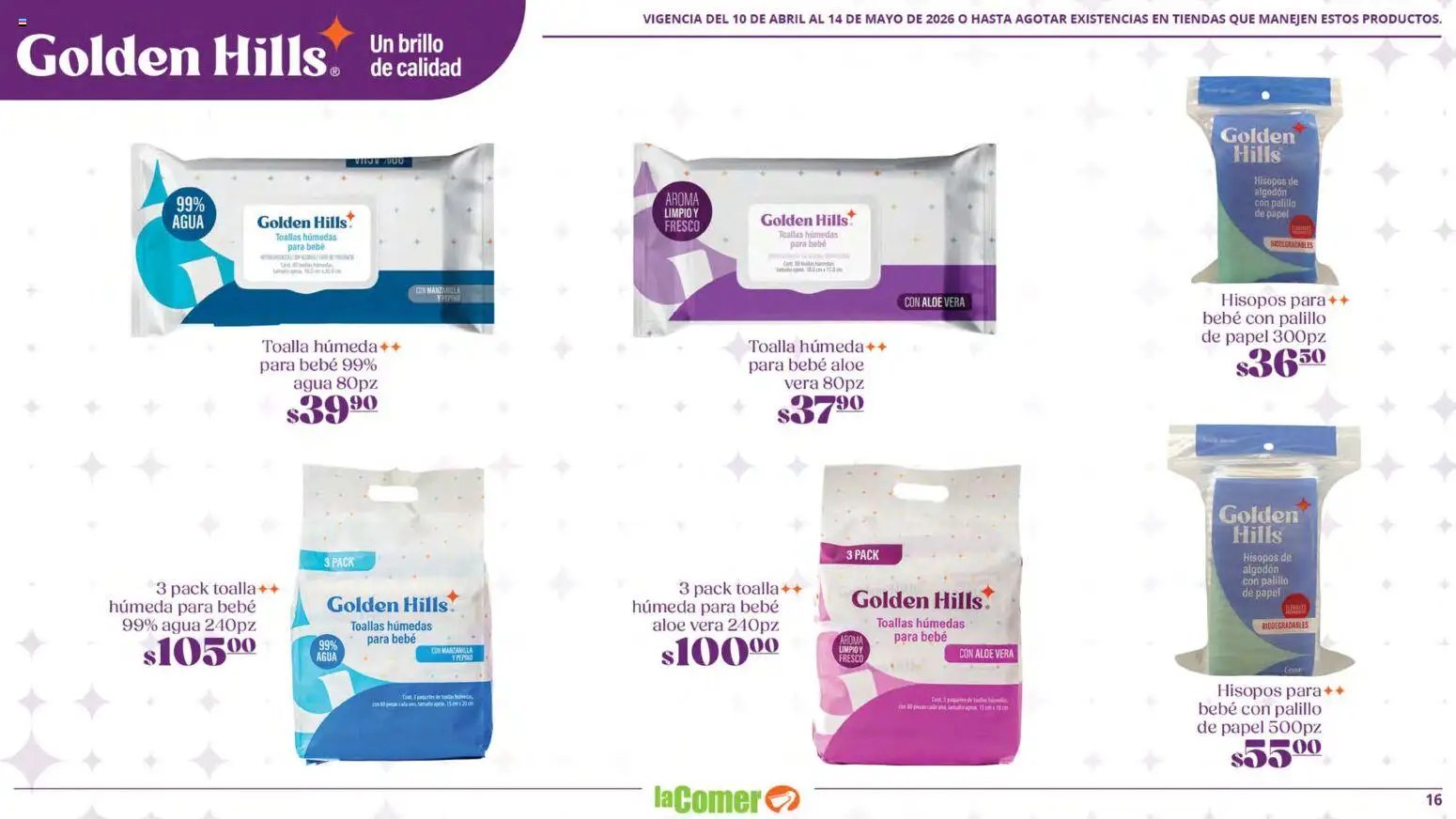 La Comer oferta desde 10/04/2026 La Comer folleto Golden Hills (2026-04-10 - 2026-05-14)