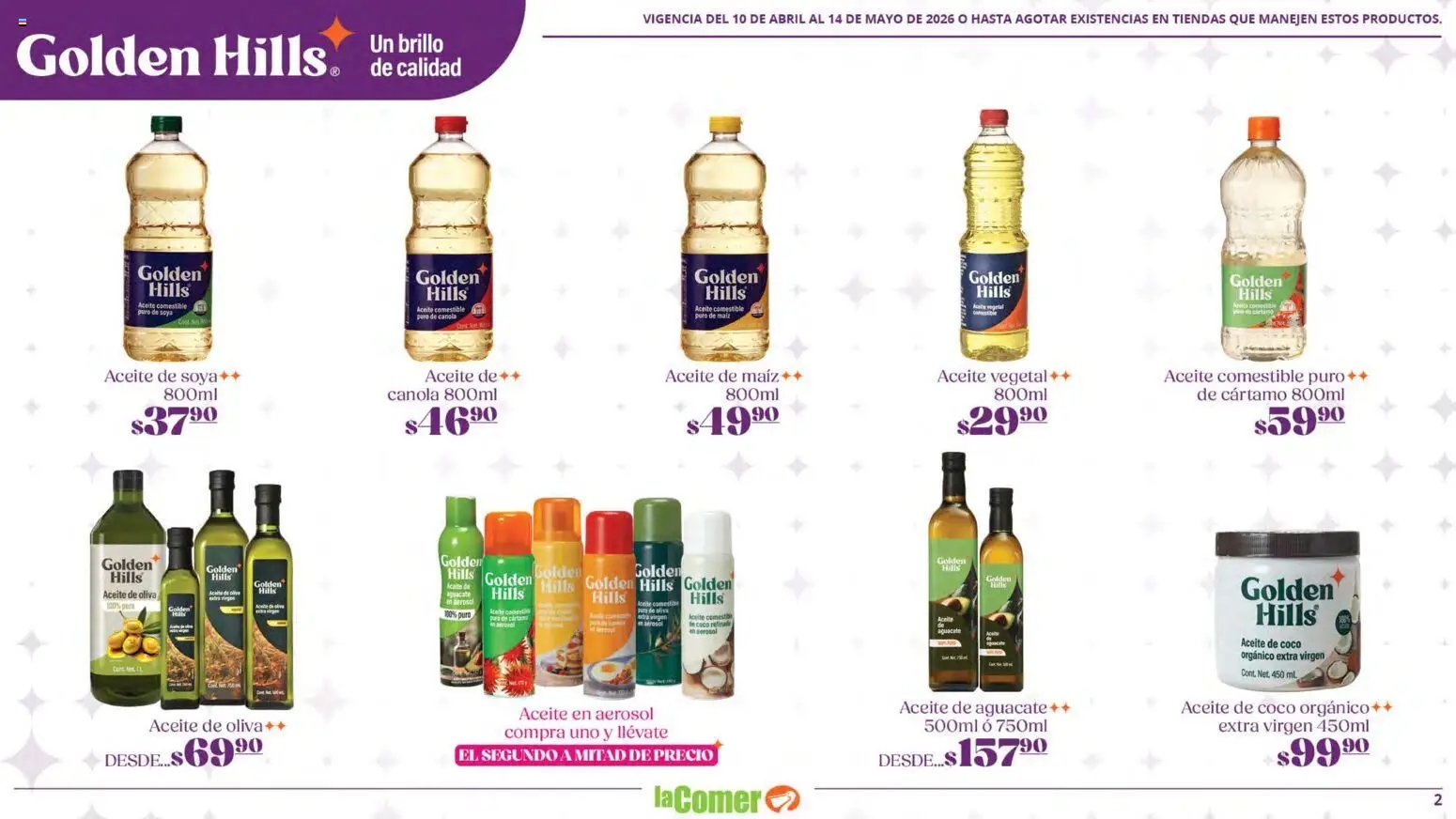 La Comer oferta desde 10/04/2026 La Comer folleto Golden Hills (2026-04-10 - 2026-05-14)