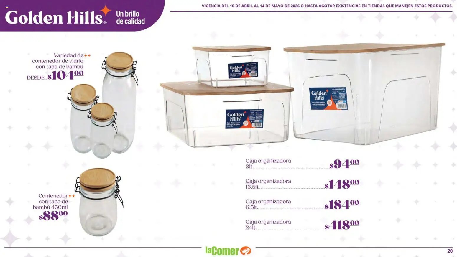 La Comer oferta desde 10/04/2026 La Comer folleto Golden Hills (2026-04-10 - 2026-05-14)