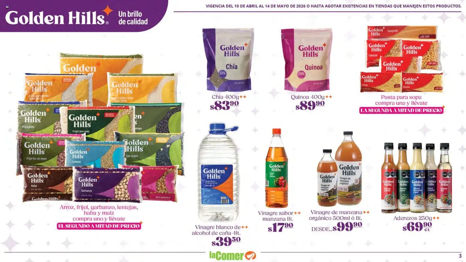 La Comer oferta desde 10/04/2026 La Comer folleto Golden Hills (2026-04-10 - 2026-05-14)
