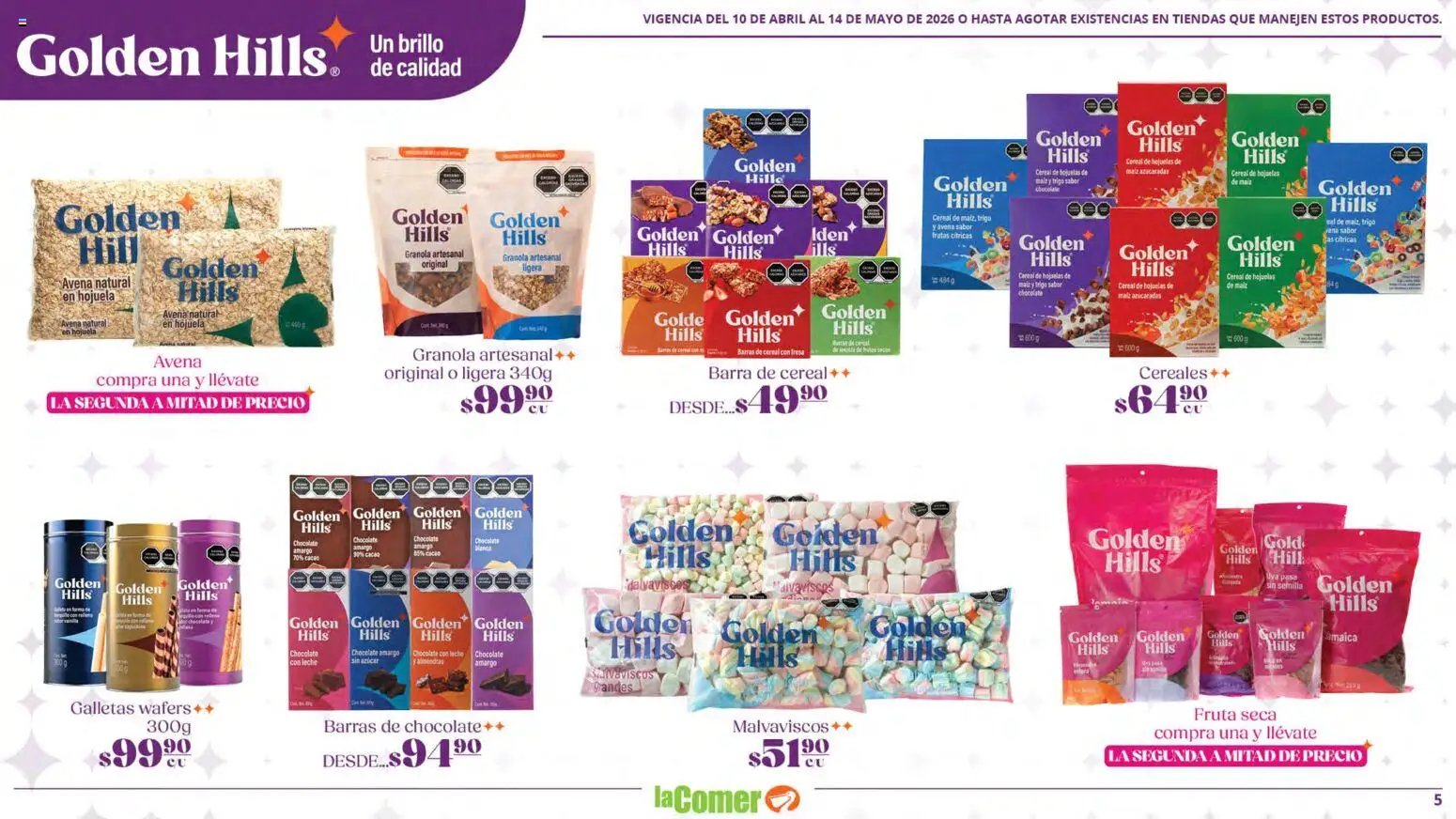 La Comer oferta desde 10/04/2026 La Comer folleto Golden Hills (2026-04-10 - 2026-05-14)