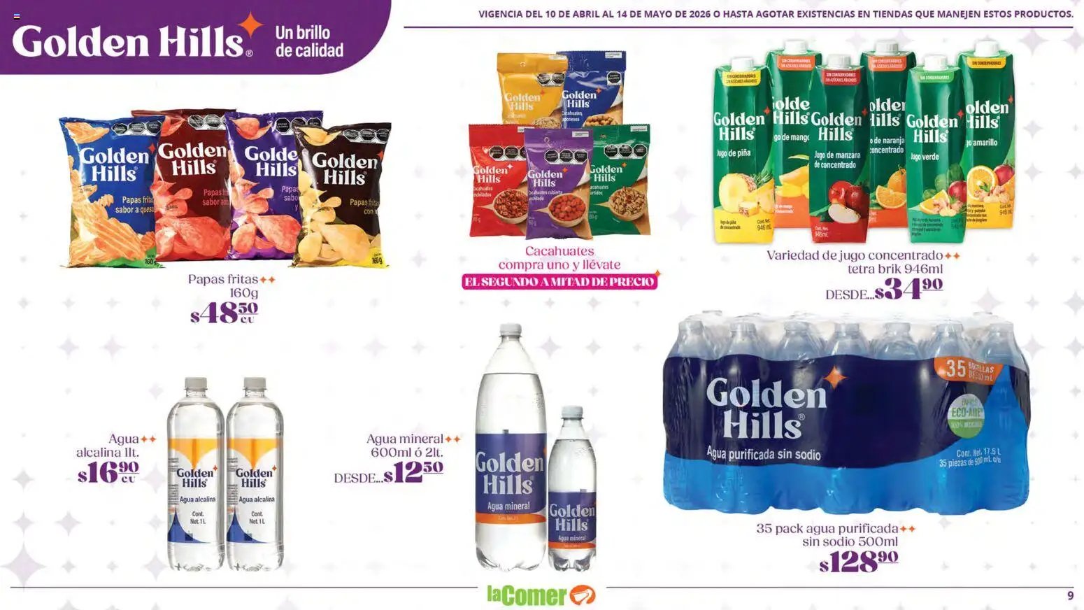 La Comer oferta desde 10/04/2026 La Comer folleto Golden Hills (2026-04-10 - 2026-05-14)