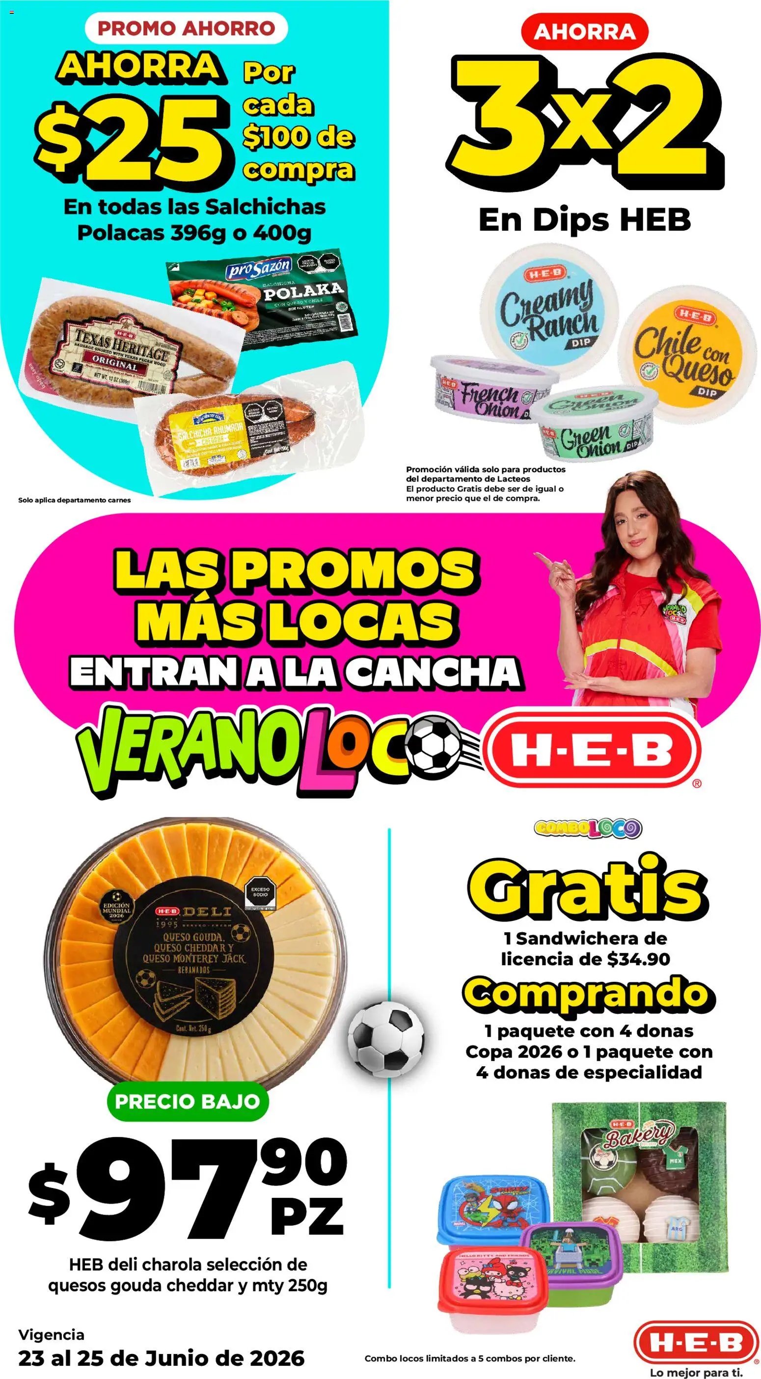 H-E-B oferta desde 23/06/2026 H-E-B folleto Las promos más locas