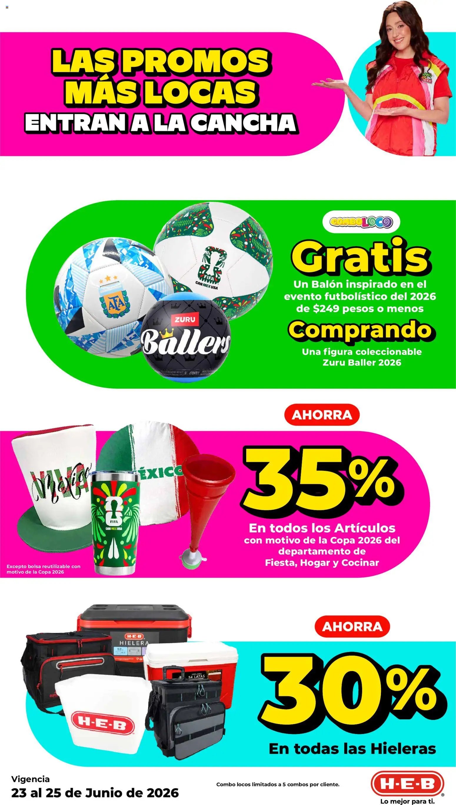 H-E-B oferta desde 23/06/2026 H-E-B folleto Las promos más locas