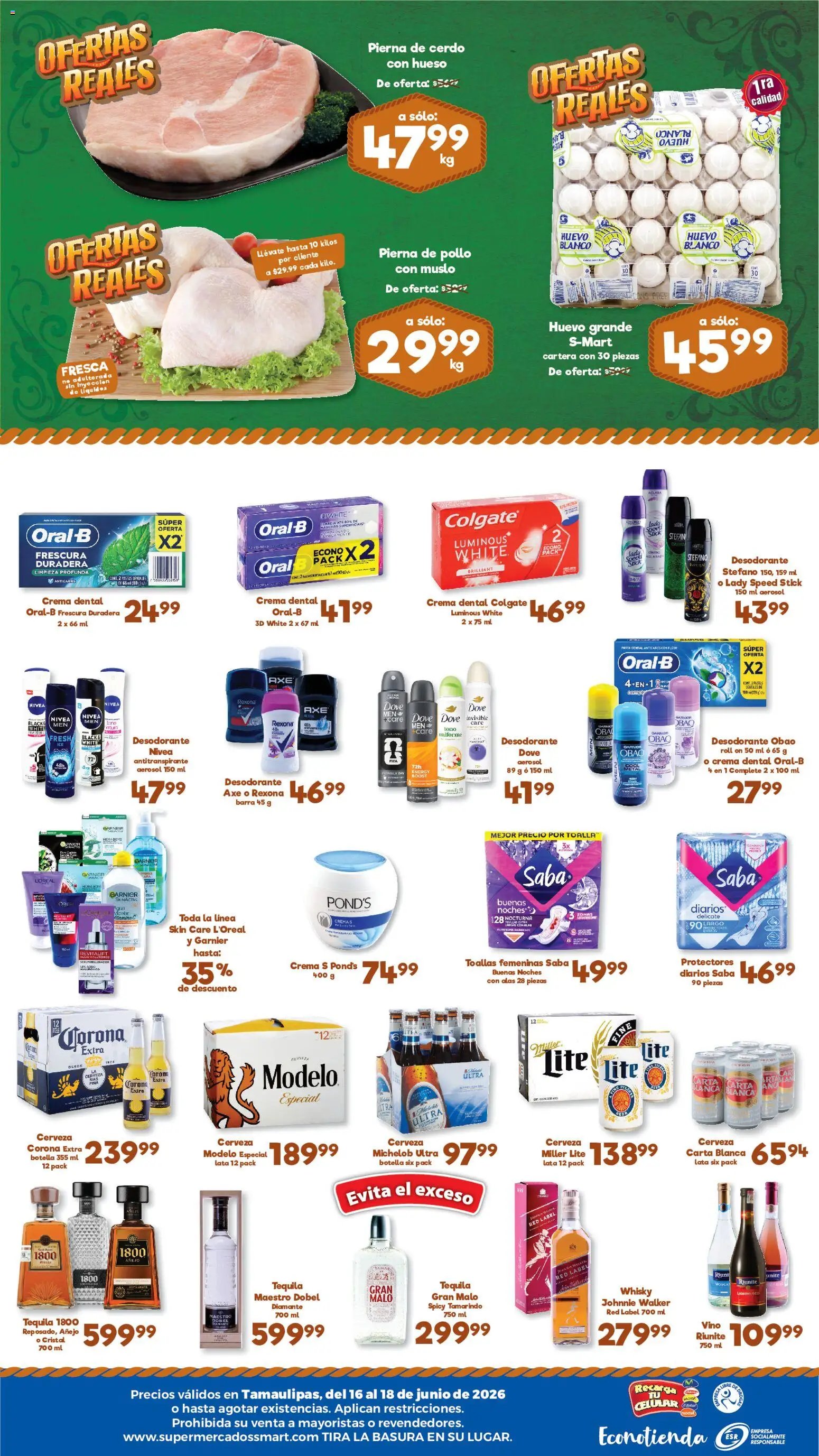 S-Mart oferta desde 16/06/2026 S-Mart folleto Ofertas de feria Matamoros