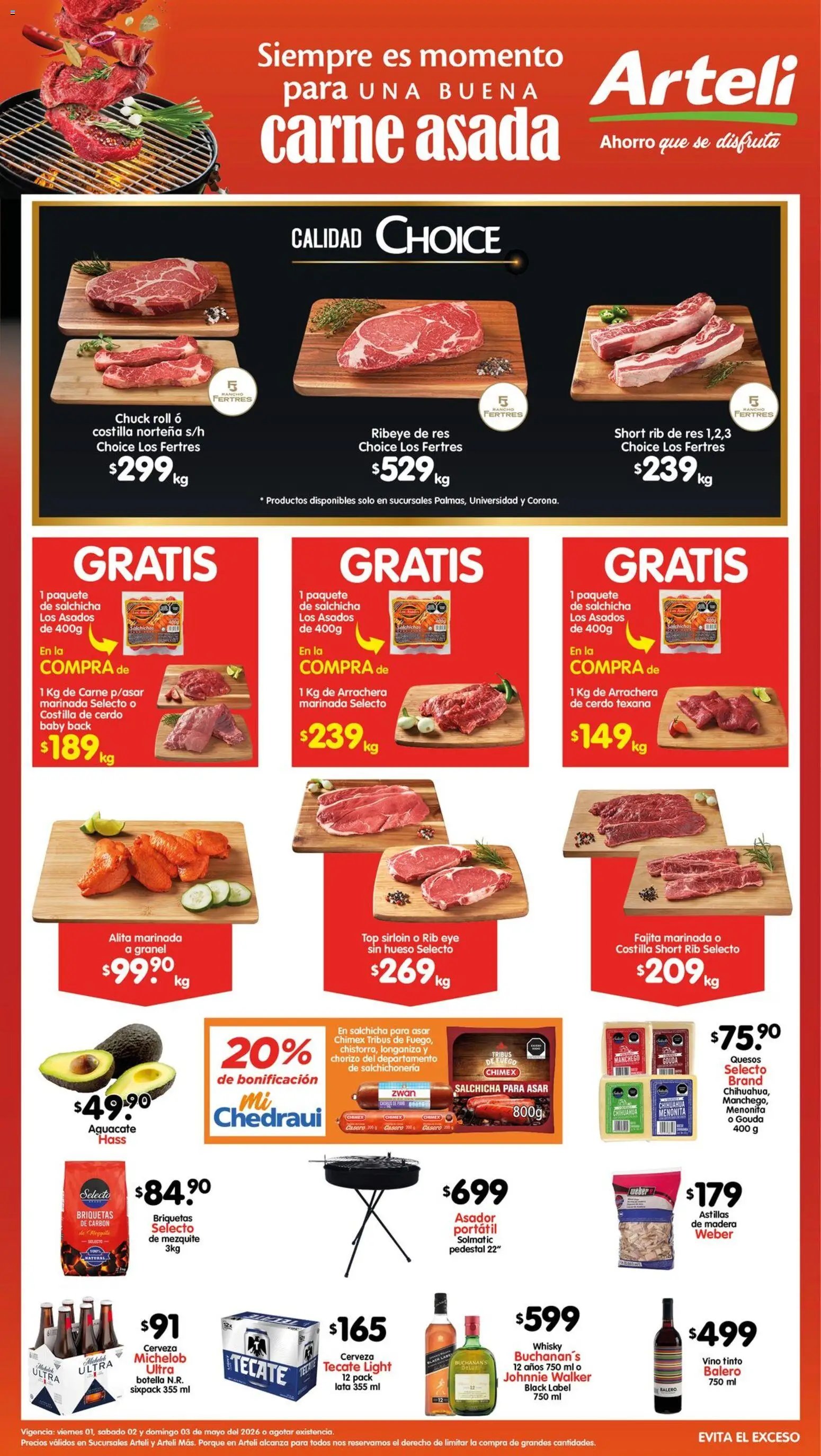 Arteli oferta desde 01/05/2026 Arteli folleto Carnes & Cortes (2026-05-01 - 2026-05-03)