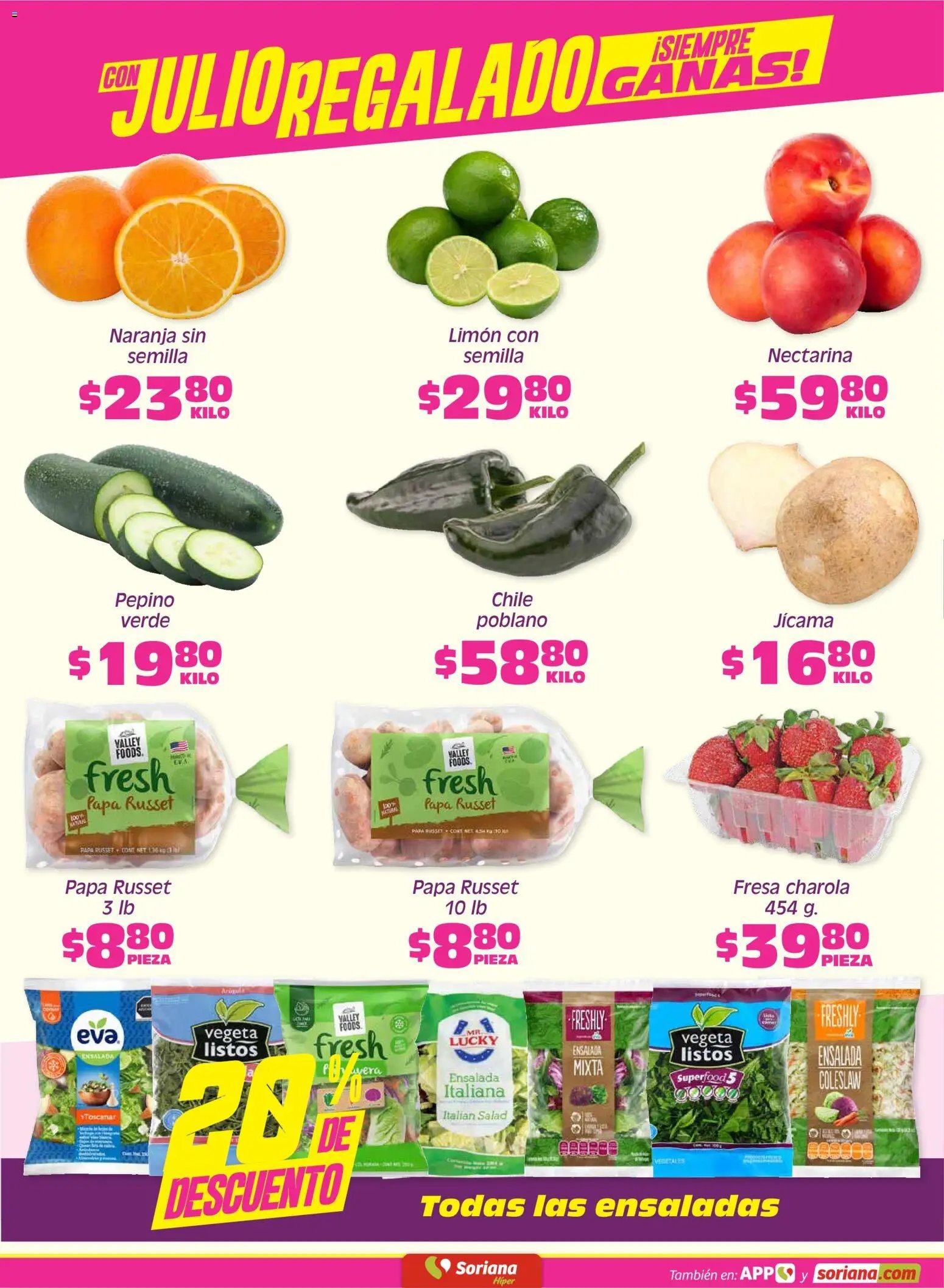 Soriana oferta desde 19/06/2026 Soriana Fin de Semana Híper: Tijuana, Mexicali, Ensenada, San Luis Río Colorado y Tecate