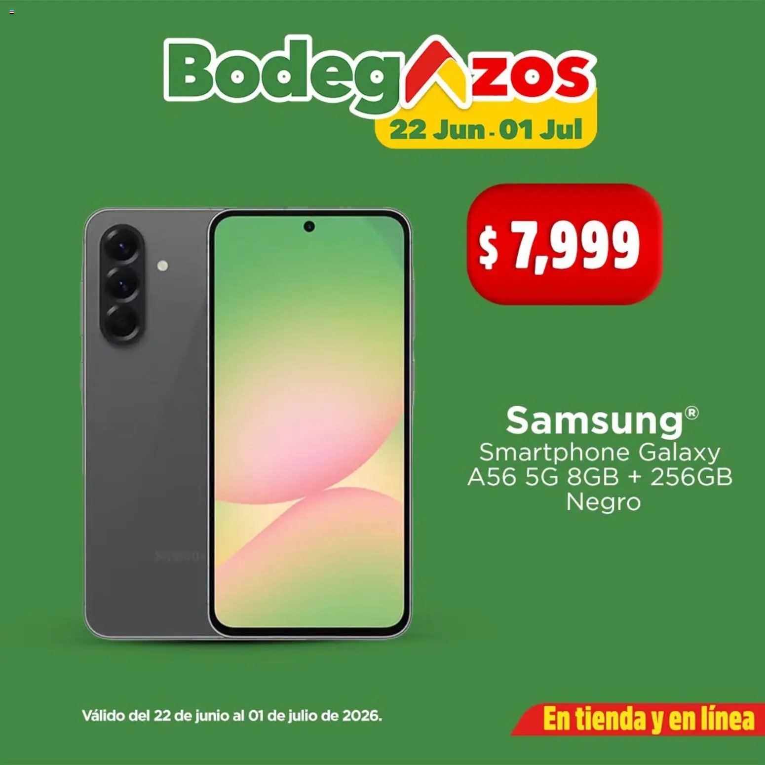 Bodega Aurrerá oferta desde 22/06/2026 Bodega Aurrerá folleto Celular al precio más bajo
