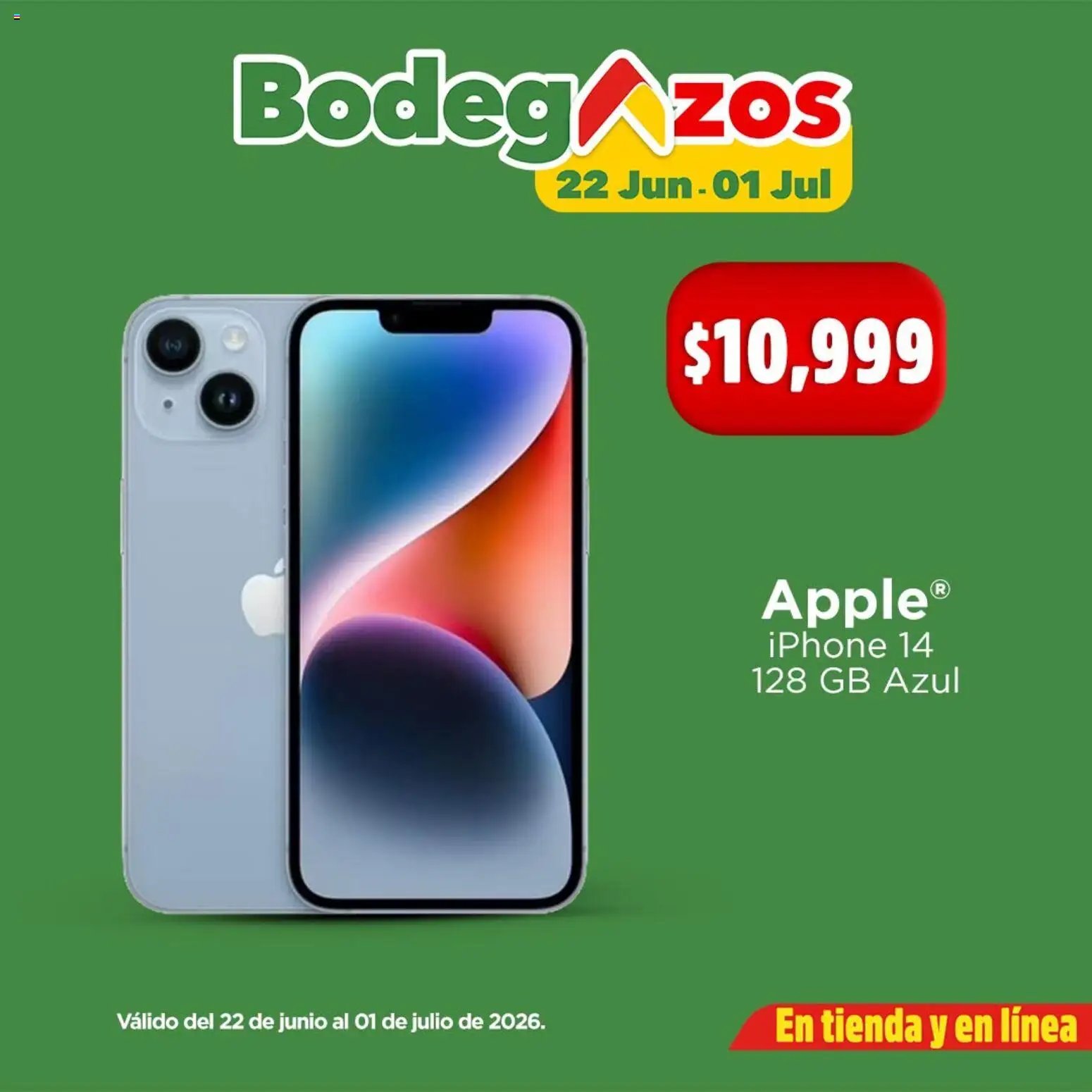 Bodega Aurrerá oferta desde 22/06/2026 Bodega Aurrerá folleto Celular al precio más bajo