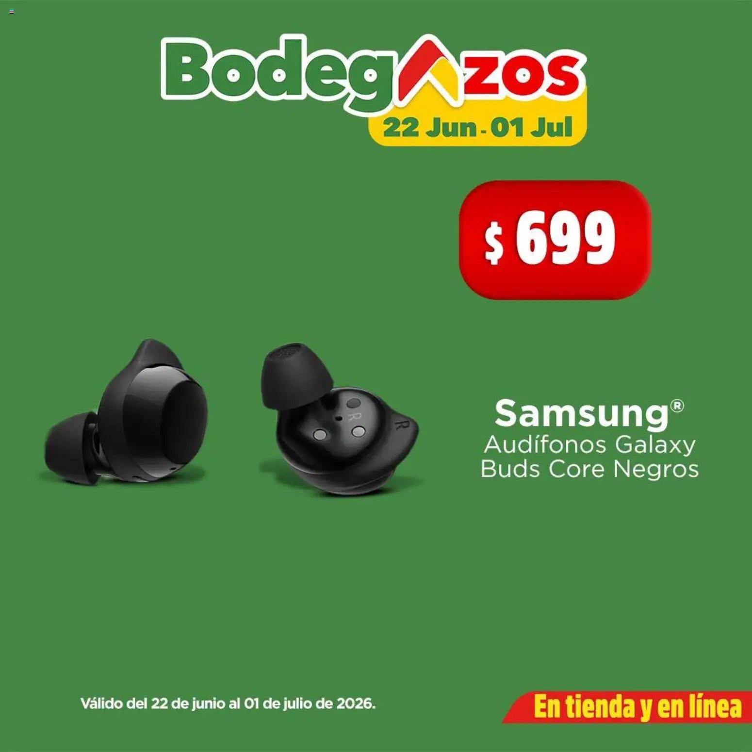 Bodega Aurrerá oferta desde 22/06/2026 Bodega Aurrerá folleto Celular al precio más bajo