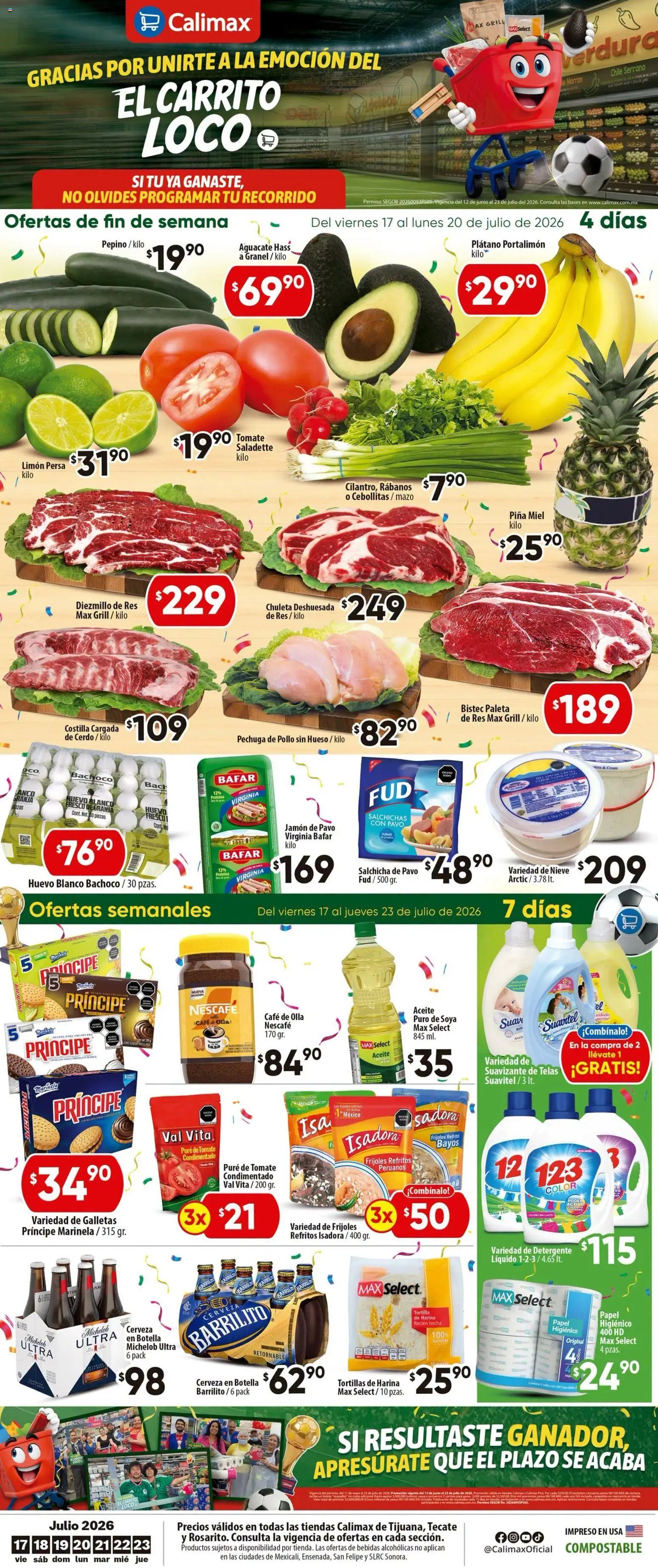 Calimax oferta desde 17/07/2026 Calimax folleto Rosarito