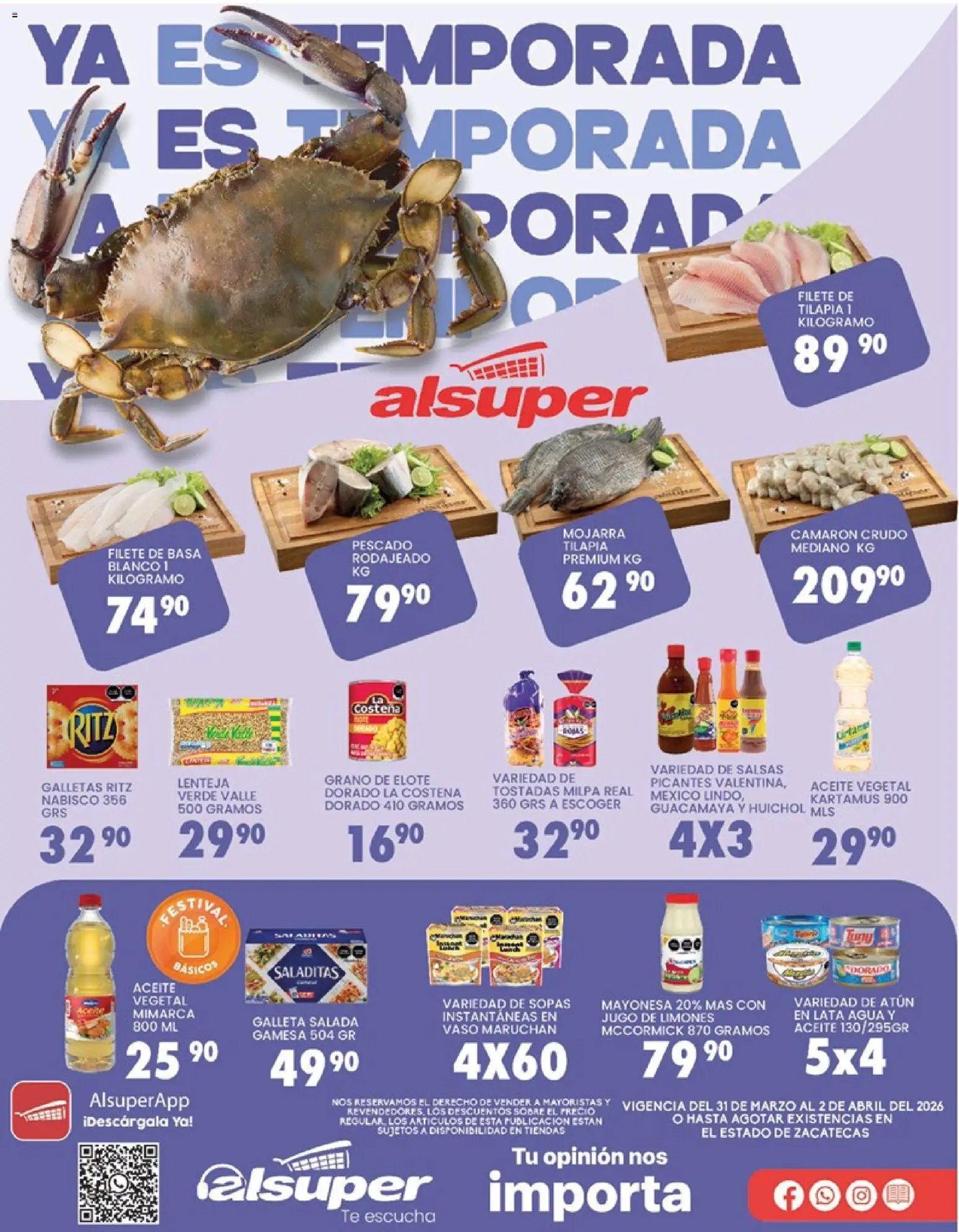 Alsuper oferta desde 31/03/2026 Alsuper folleto Calera (2026-03-31 - 2026-04-02)