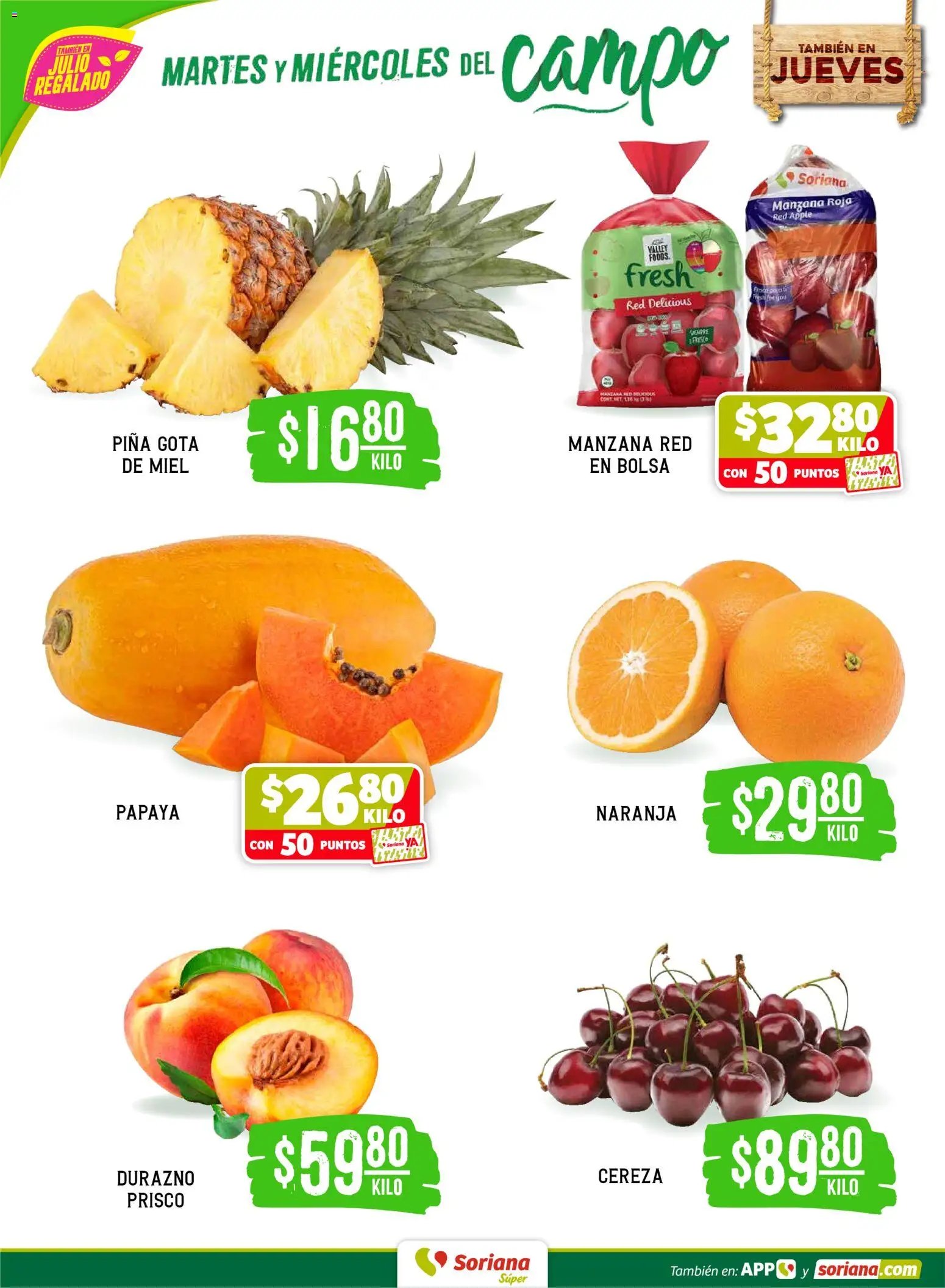 Soriana oferta desde 07/07/2026 Soriana Martes y Miércoles del Campo Súper: Juárez