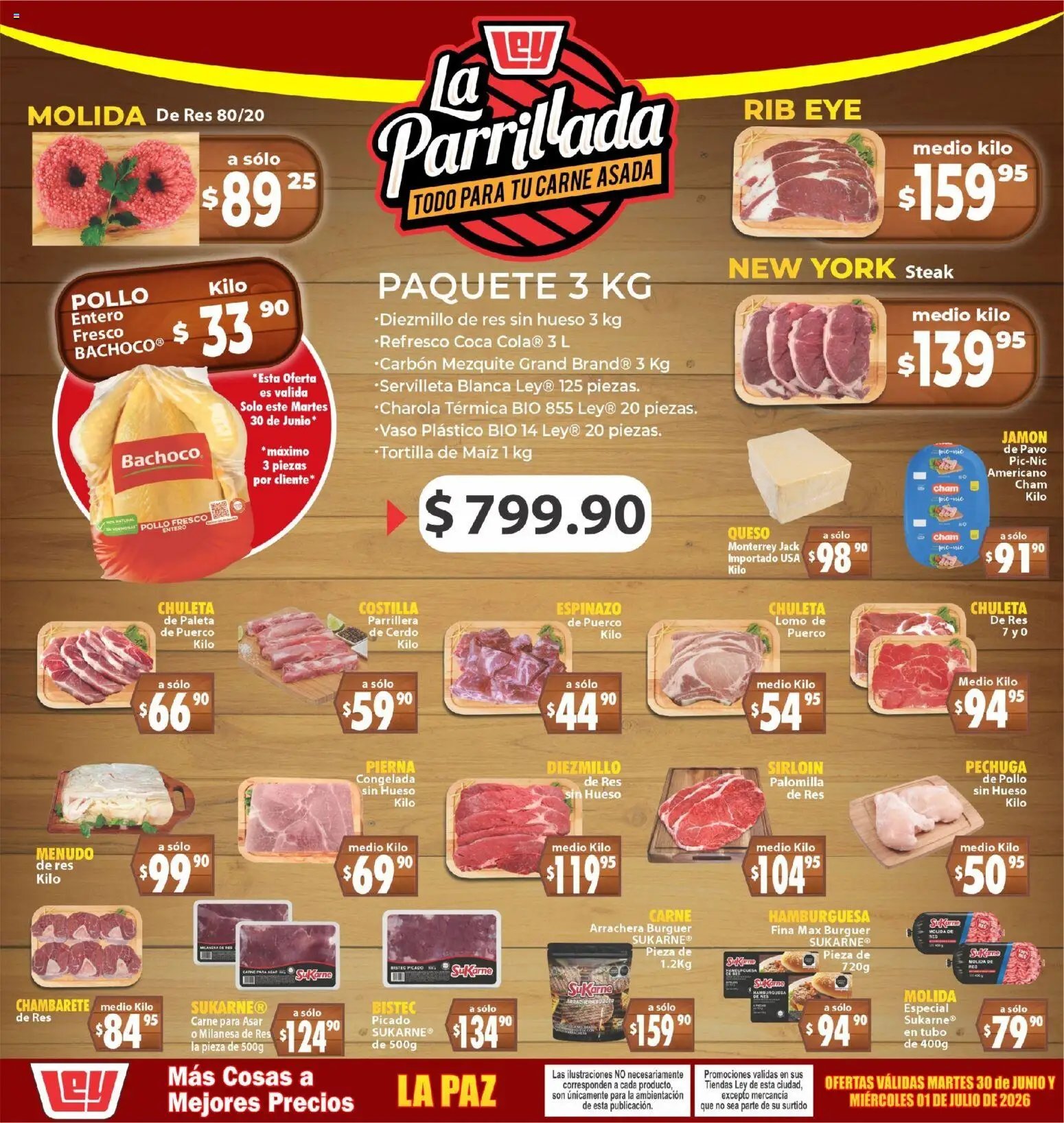 Casa Ley oferta desde 30/06/2026 Casa Ley folleto La parrillada