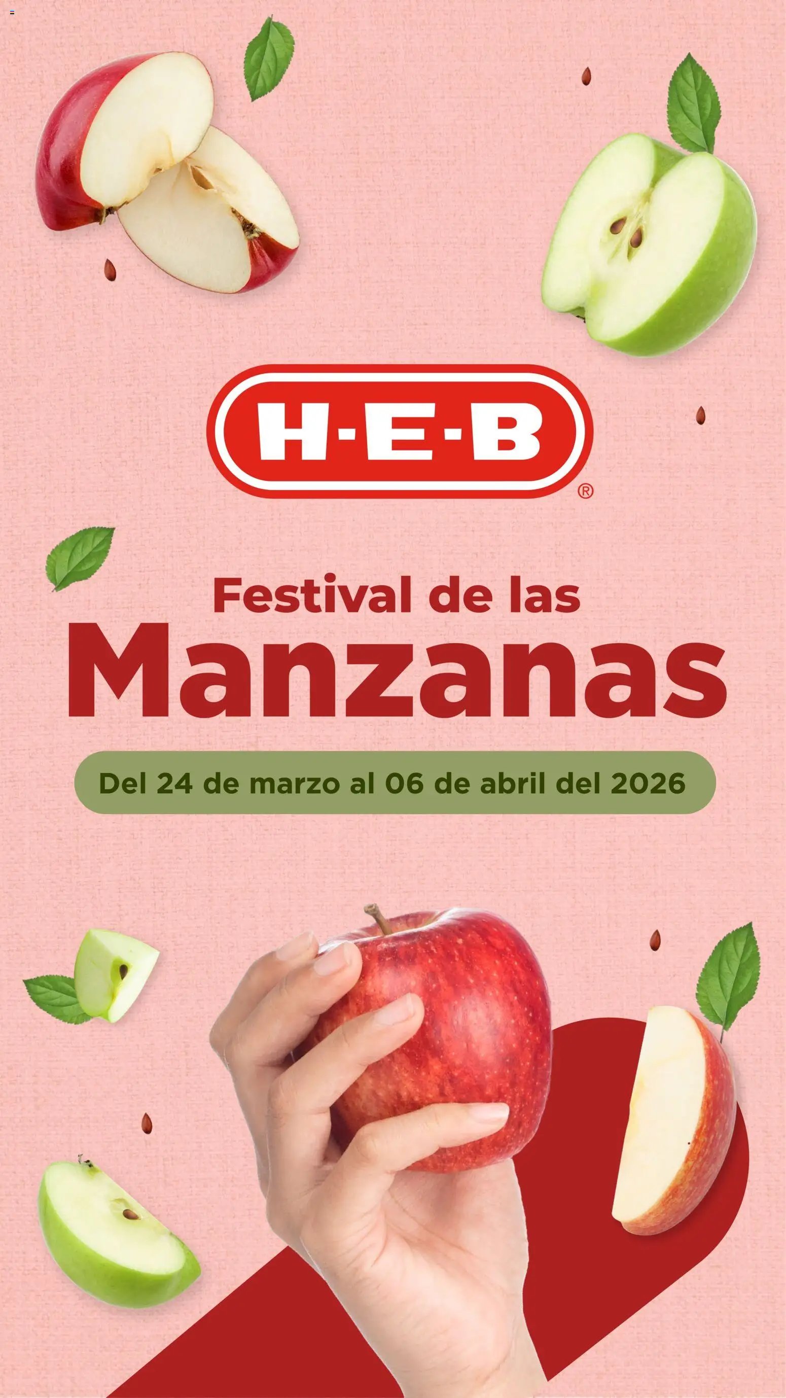 H-E-B oferta desde 24/03/2026 H-E-B folleto Festival de las Manzanas (2026-03-24 - 2026-04-06)