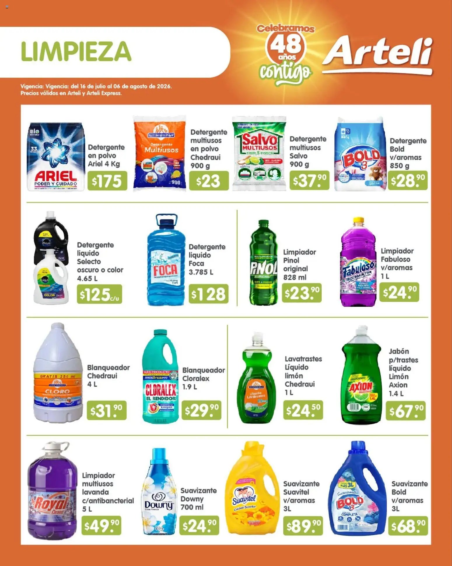 Arteli oferta desde 16/07/2026 Arteli folleto Quincenal