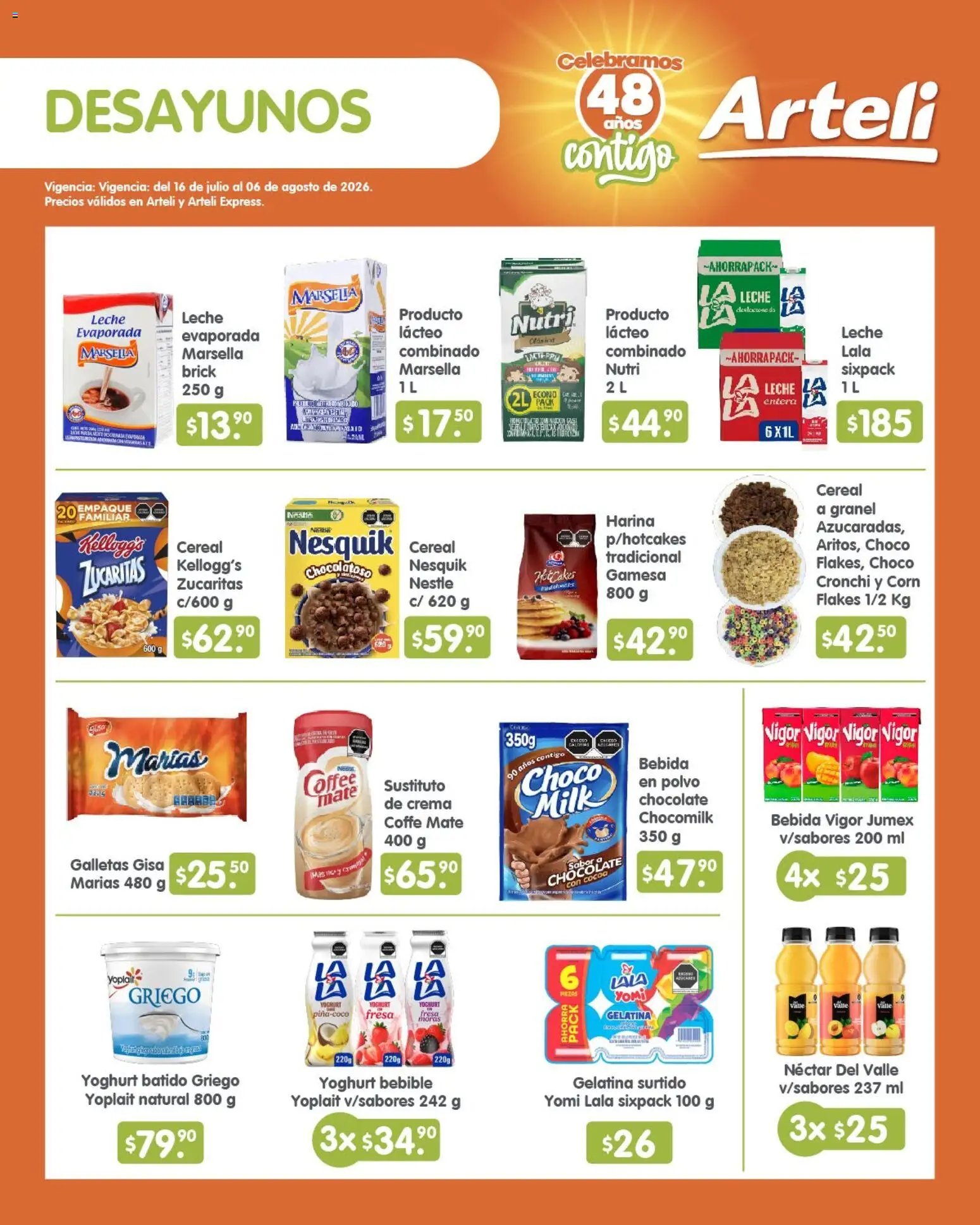 Arteli oferta desde 16/07/2026 Arteli folleto Quincenal