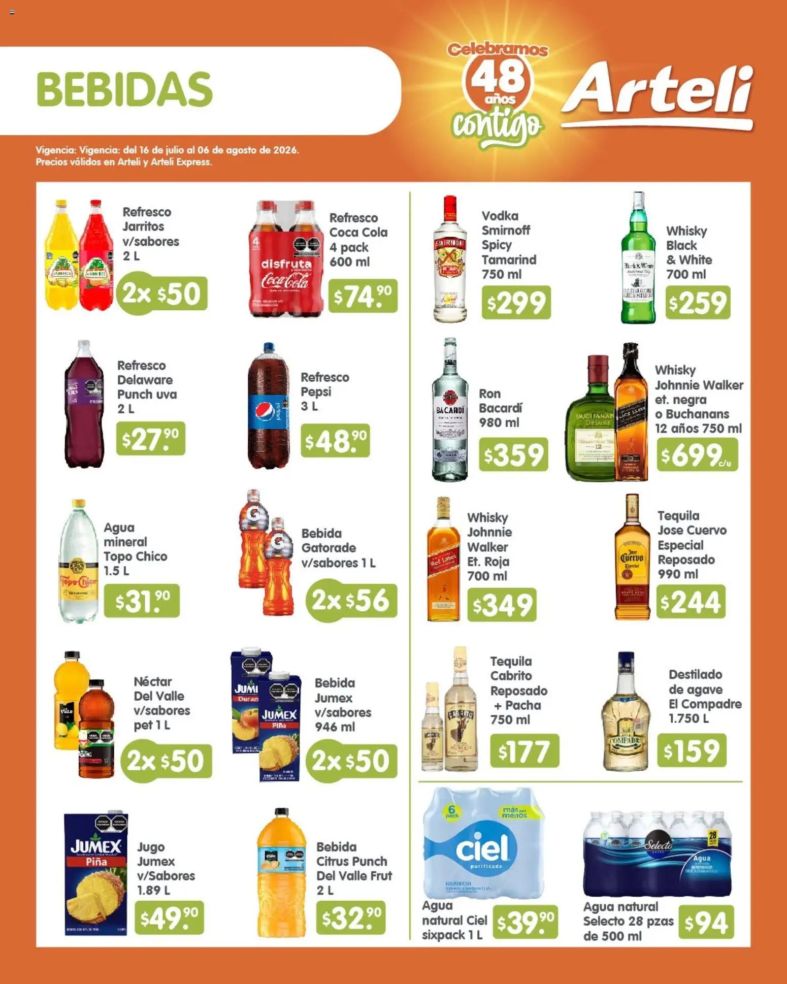 Arteli oferta desde 16/07/2026 Arteli folleto Quincenal
