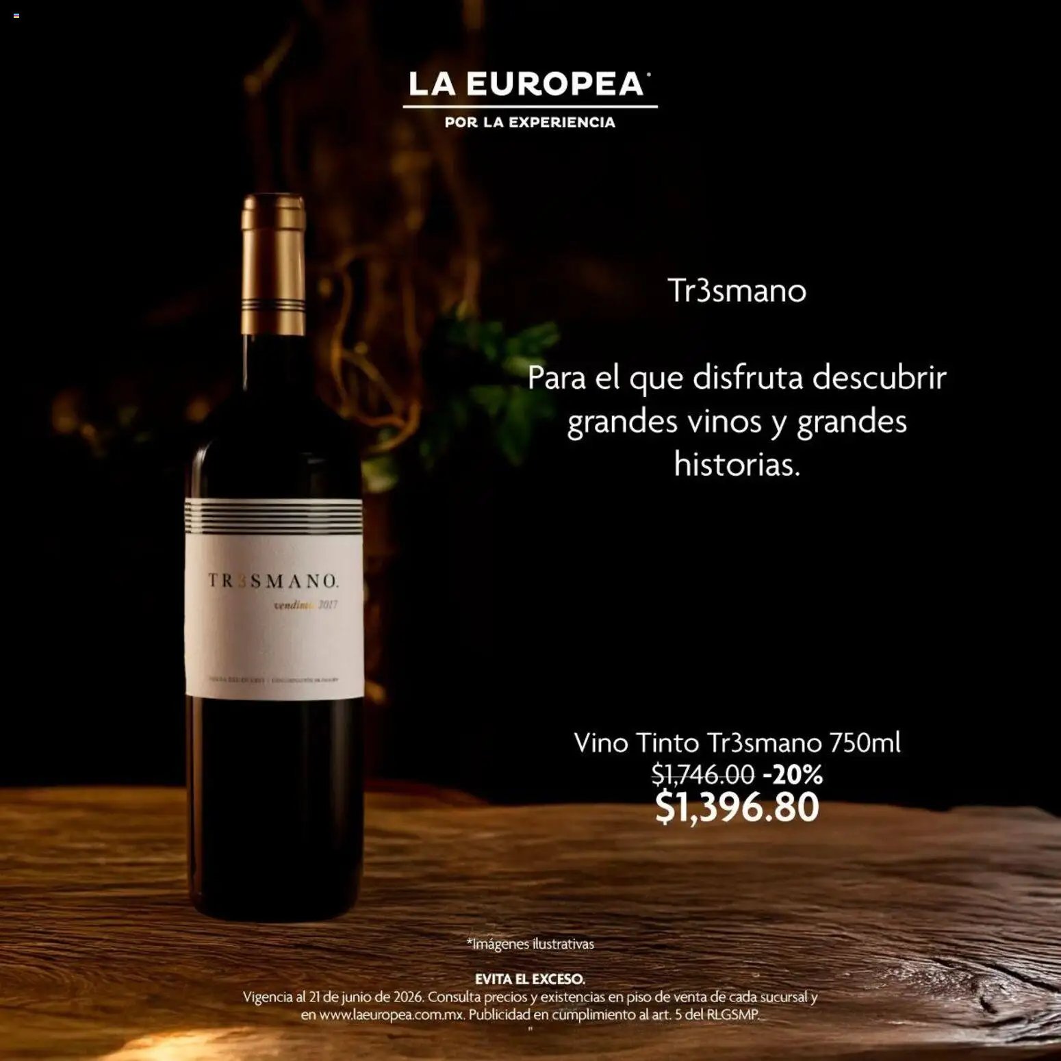 La Europea oferta desde 17/06/2026 La Europea catálogo Las mejores botellas para regalar a papá