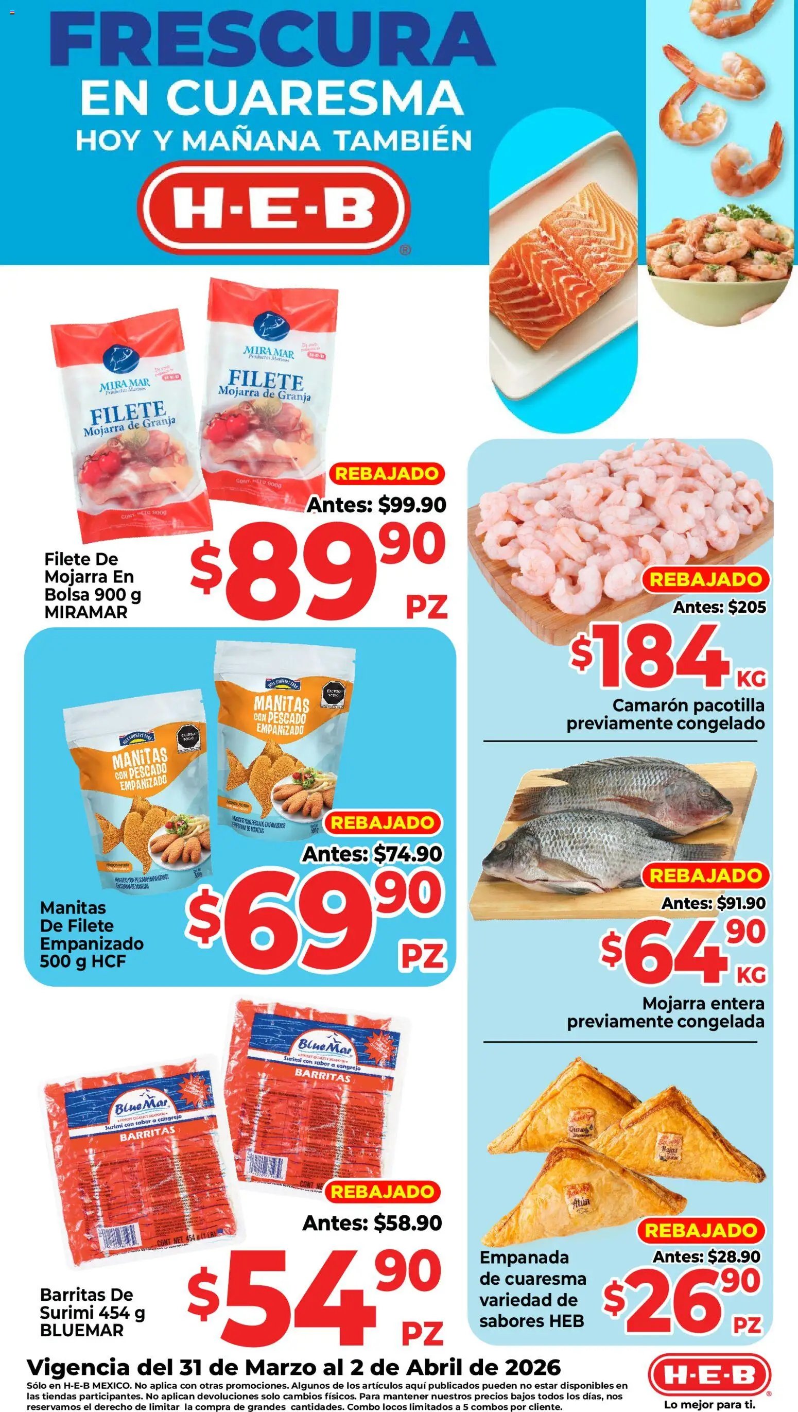 H-E-B oferta desde 31/03/2026 H-E-B folleto Ofertas (2026-03-31 - 2026-04-02)