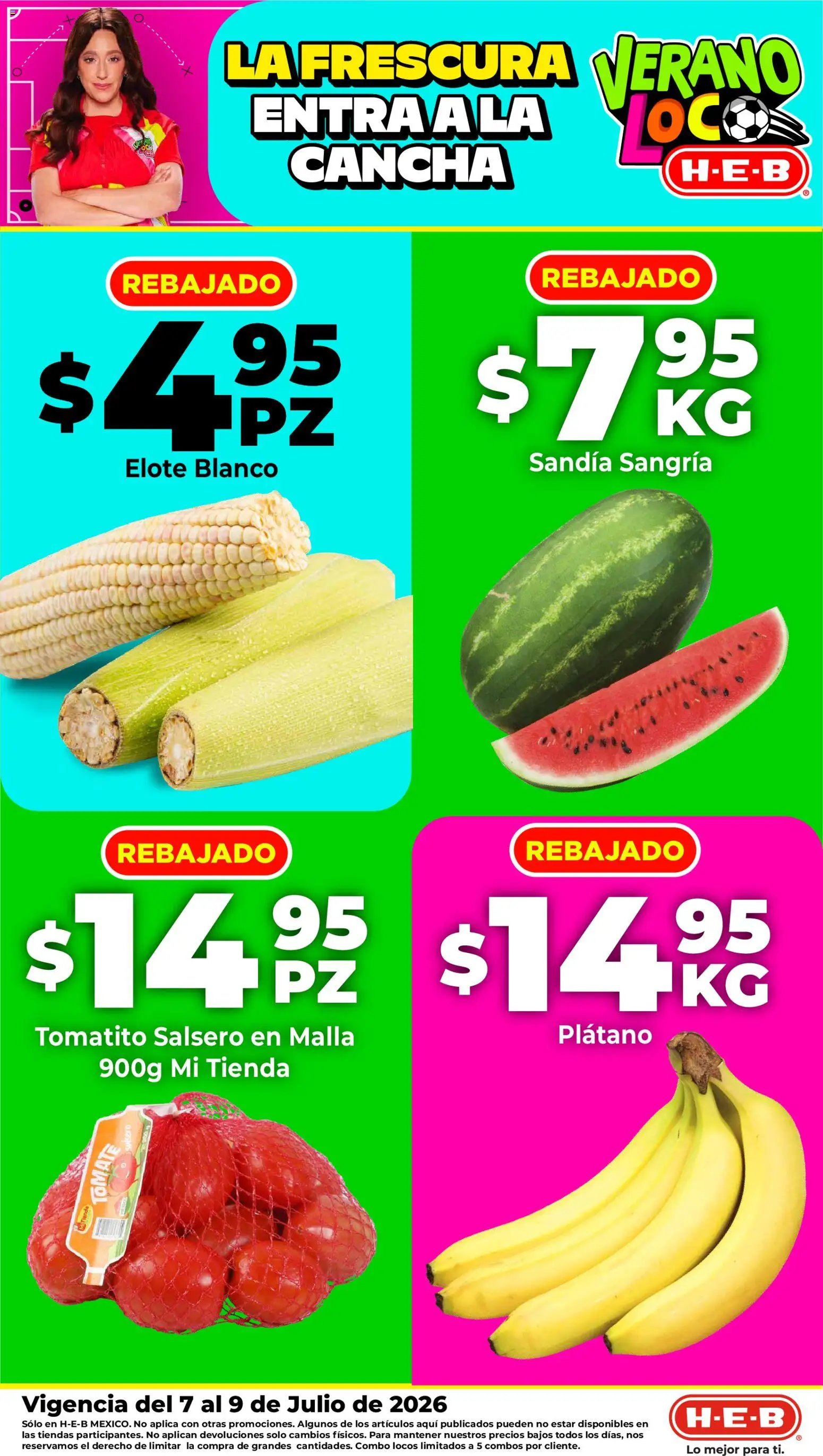 H-E-B oferta desde 07/07/2026 H-E-B folleto Fruta y venduras