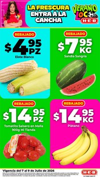 H-E-B oferta desde 07/07/2026 H-E-B folleto Fruta y venduras