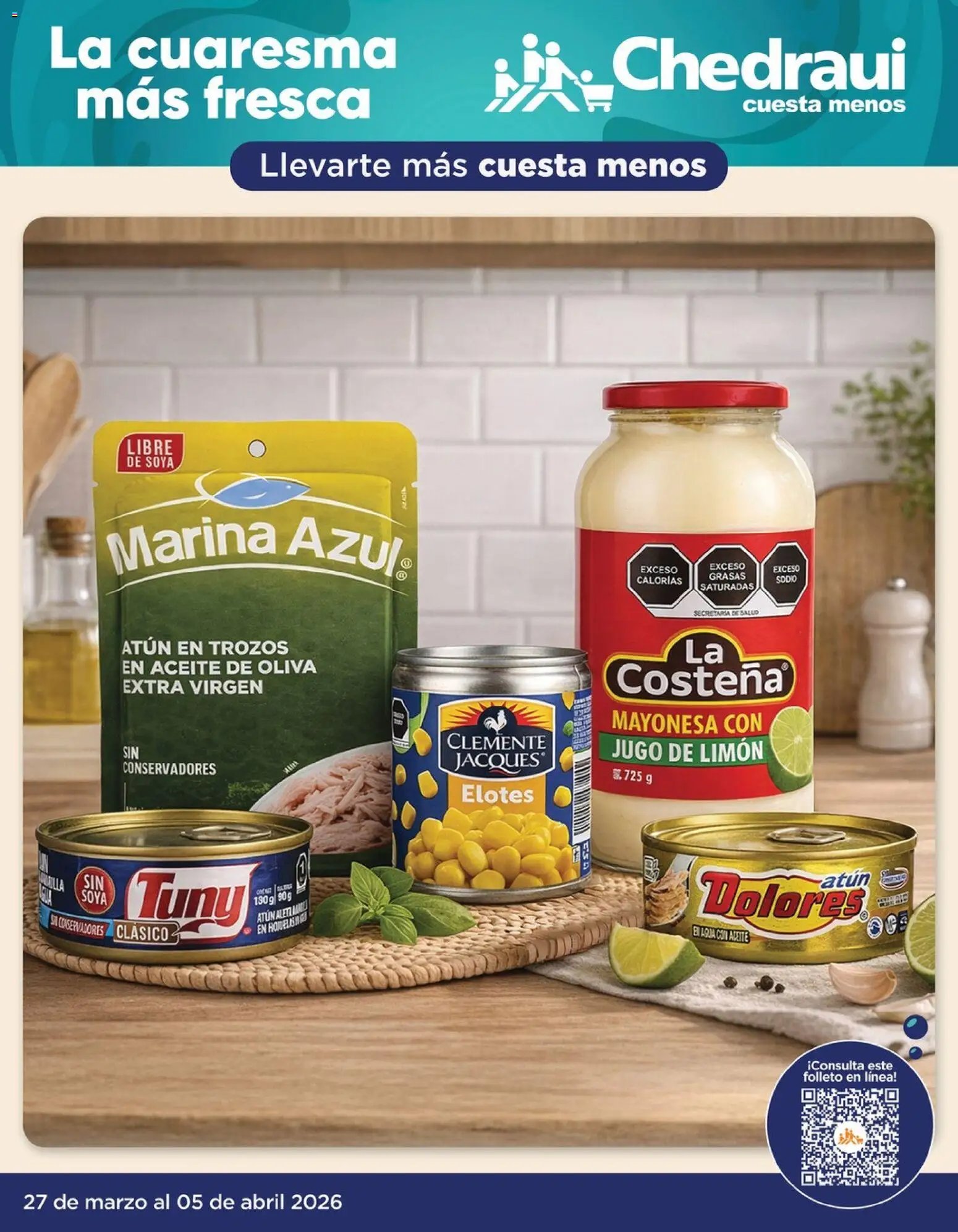 Chedraui oferta desde 27/03/2026 Chedraui folleto La cuaresma más fresca (2026-03-27 - 2026-04-05)