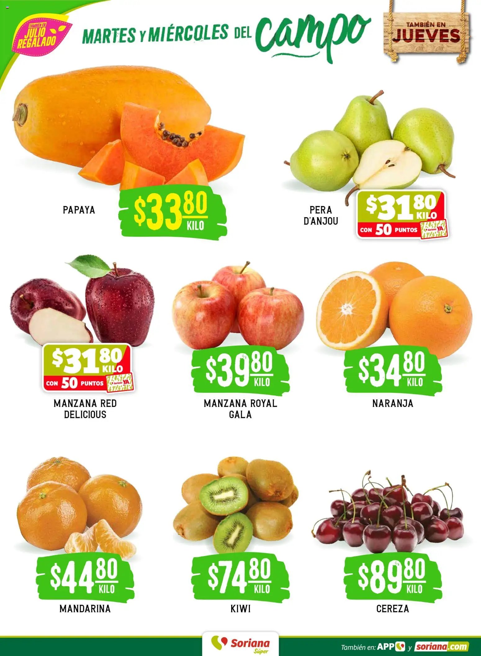 Soriana oferta desde 14/07/2026 Soriana Martes y Miércoles del Campo Súper: Juárez