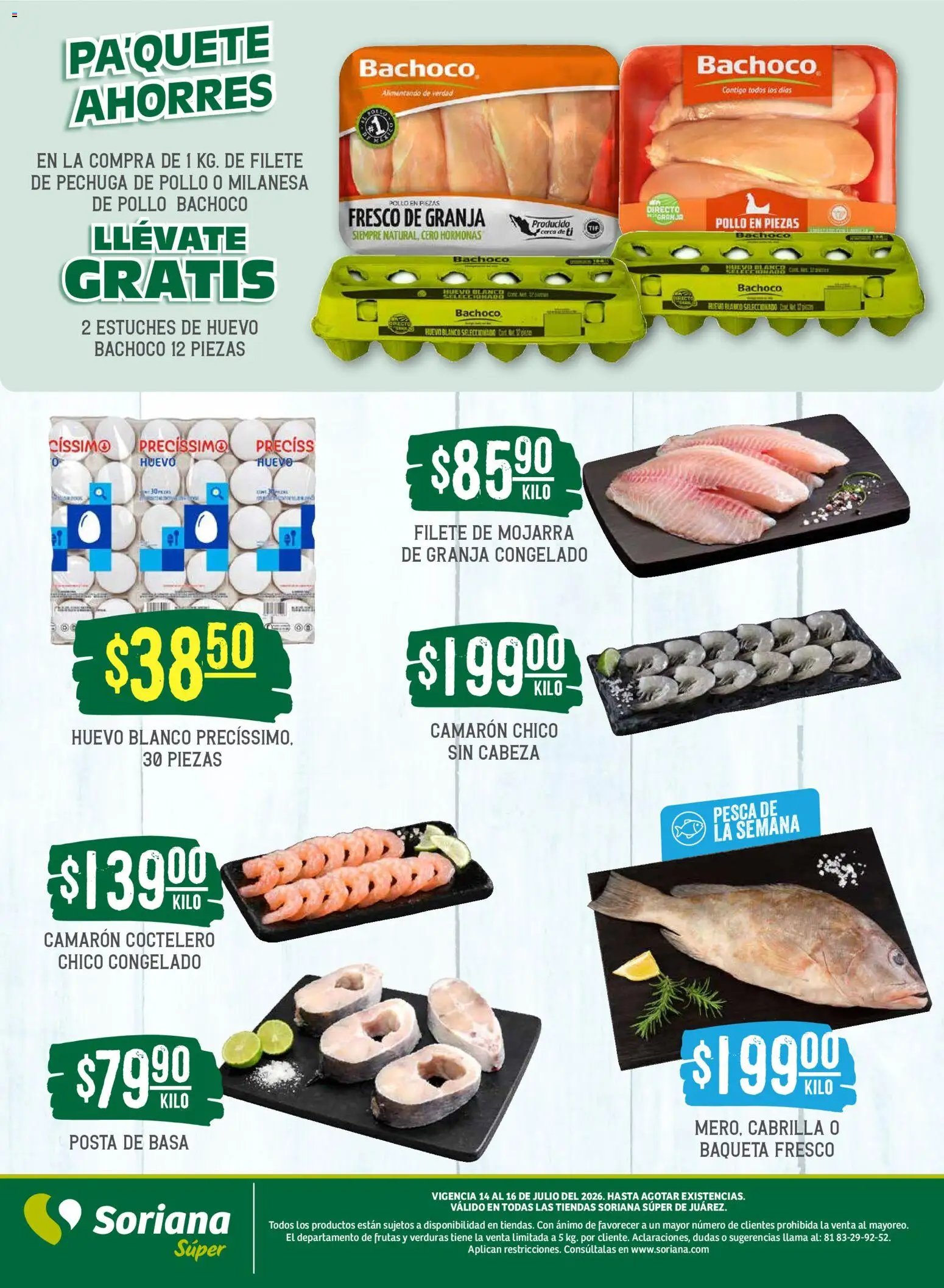 Soriana oferta desde 14/07/2026 Soriana Martes y Miércoles del Campo Súper: Juárez