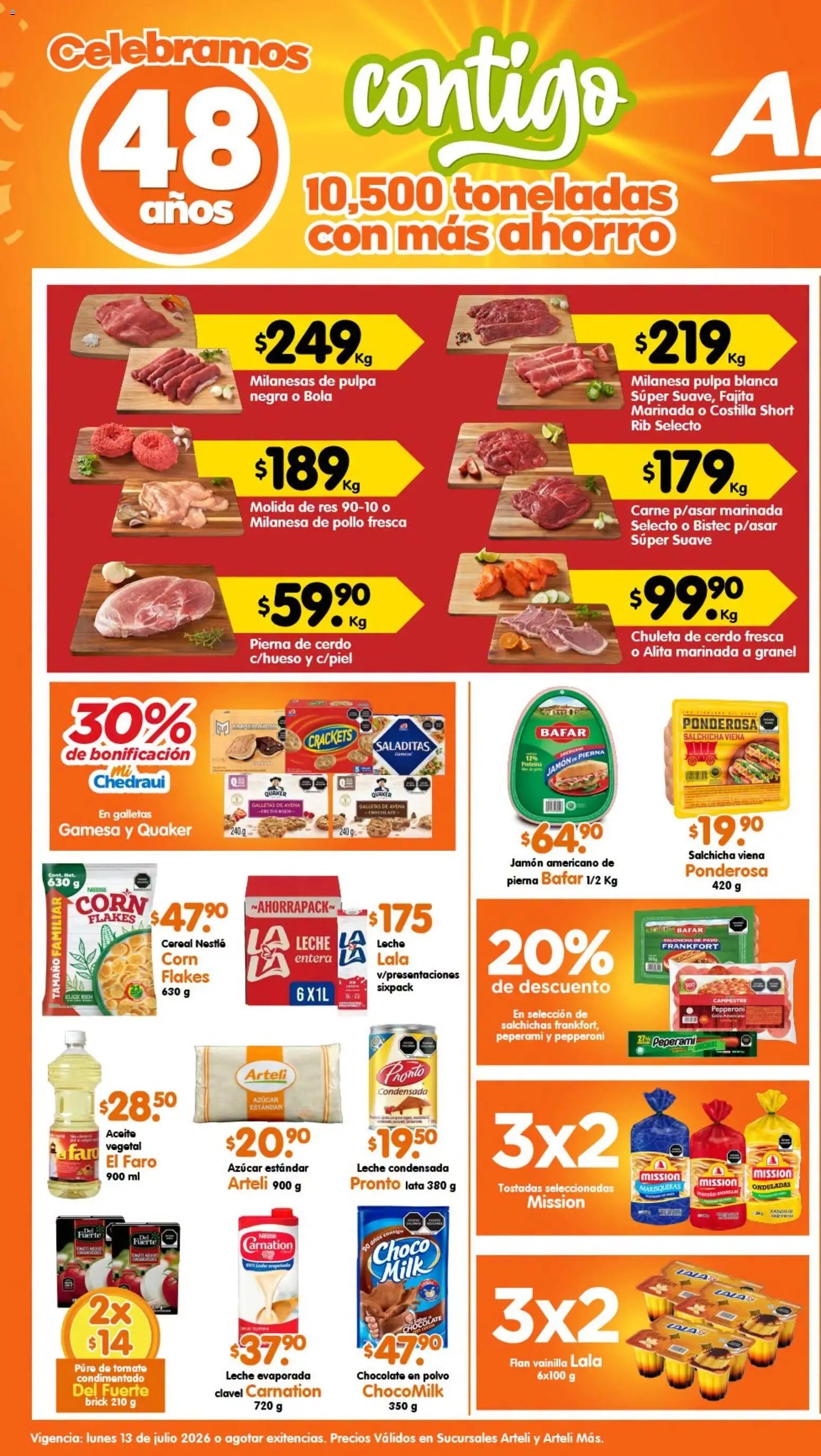 Arteli oferta desde 13/07/2026 Arteli folleto Tuxpan