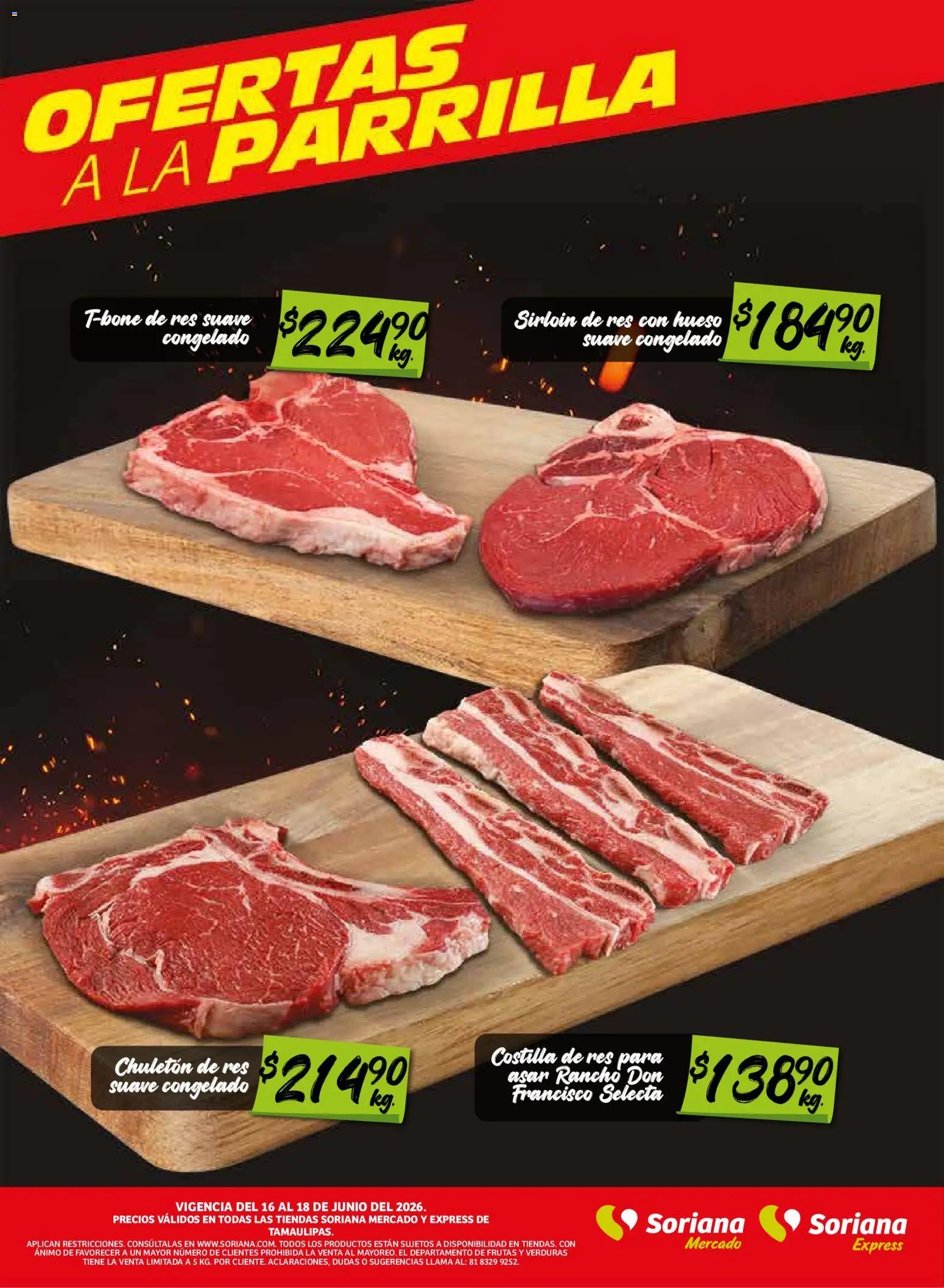 Soriana oferta desde 16/06/2026 Soriana Frescos del Mandado Mercado: Tamaulipas