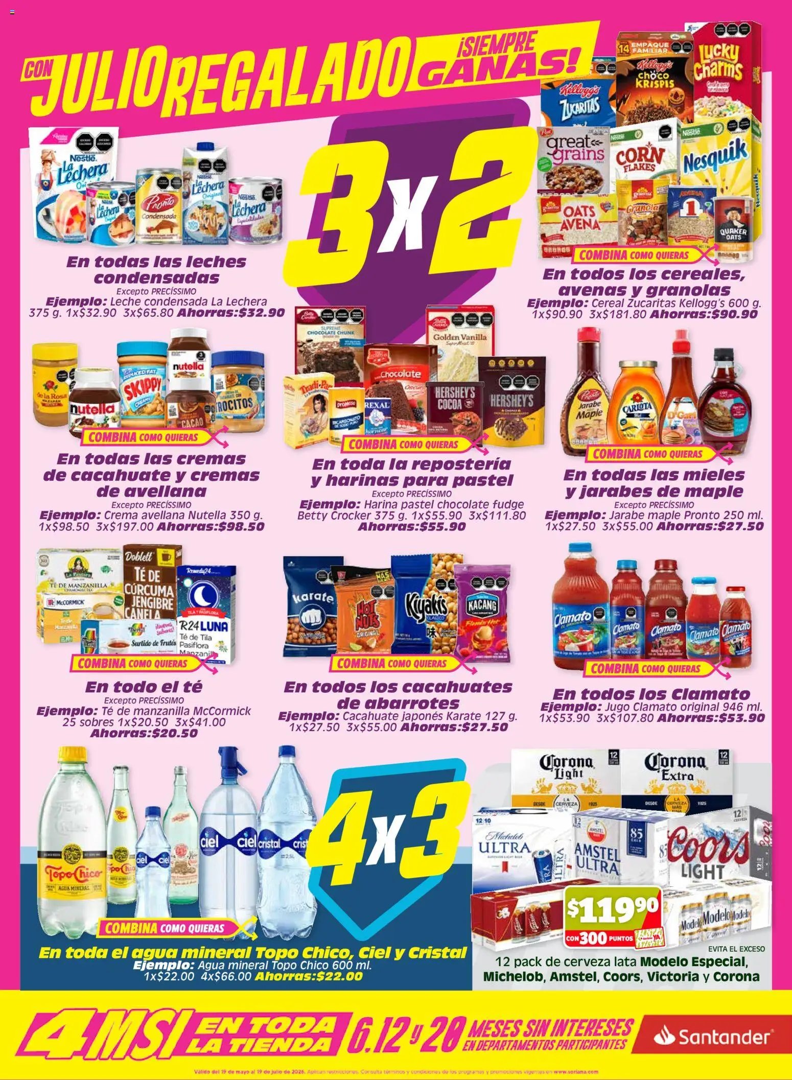 Soriana oferta desde 10/07/2026 Soriana Julio Regalado Súper Nacional