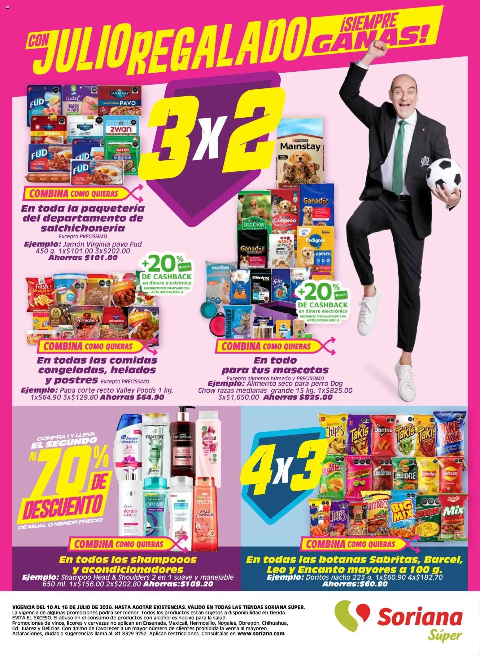 Soriana oferta desde 10/07/2026 Soriana Julio Regalado Súper Nacional