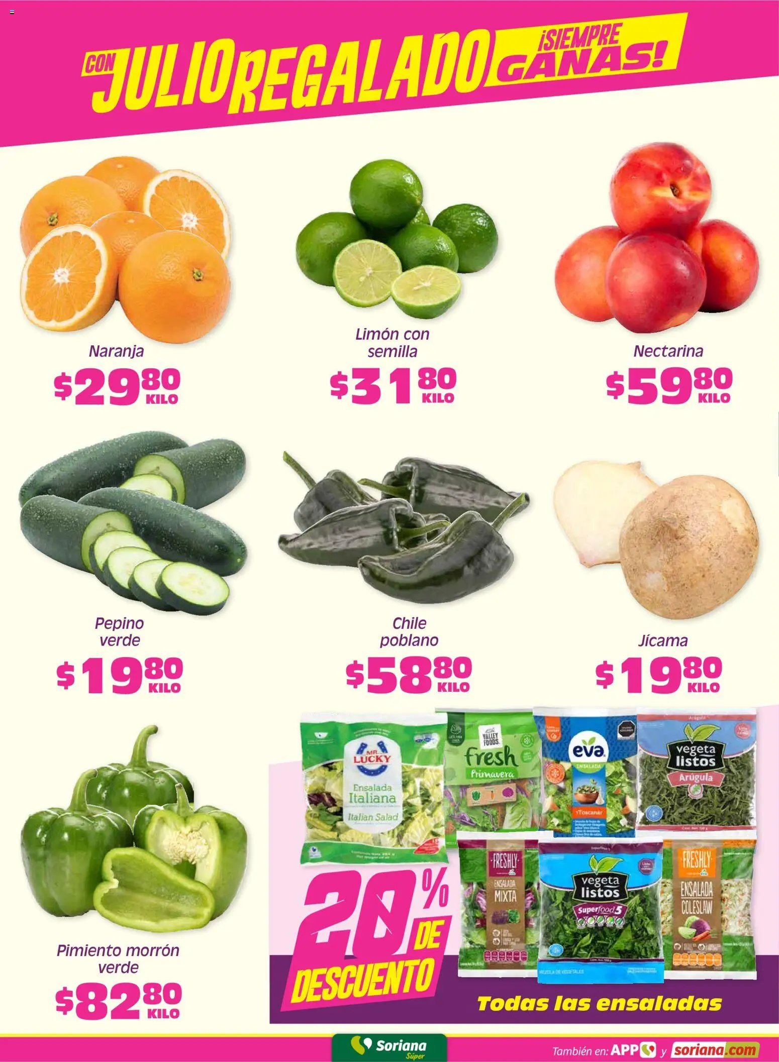 Soriana oferta desde 19/06/2026 Soriana Fin de Semana Súper: Ver, Tab, Chis, Camp, Yuc y Q. Roo