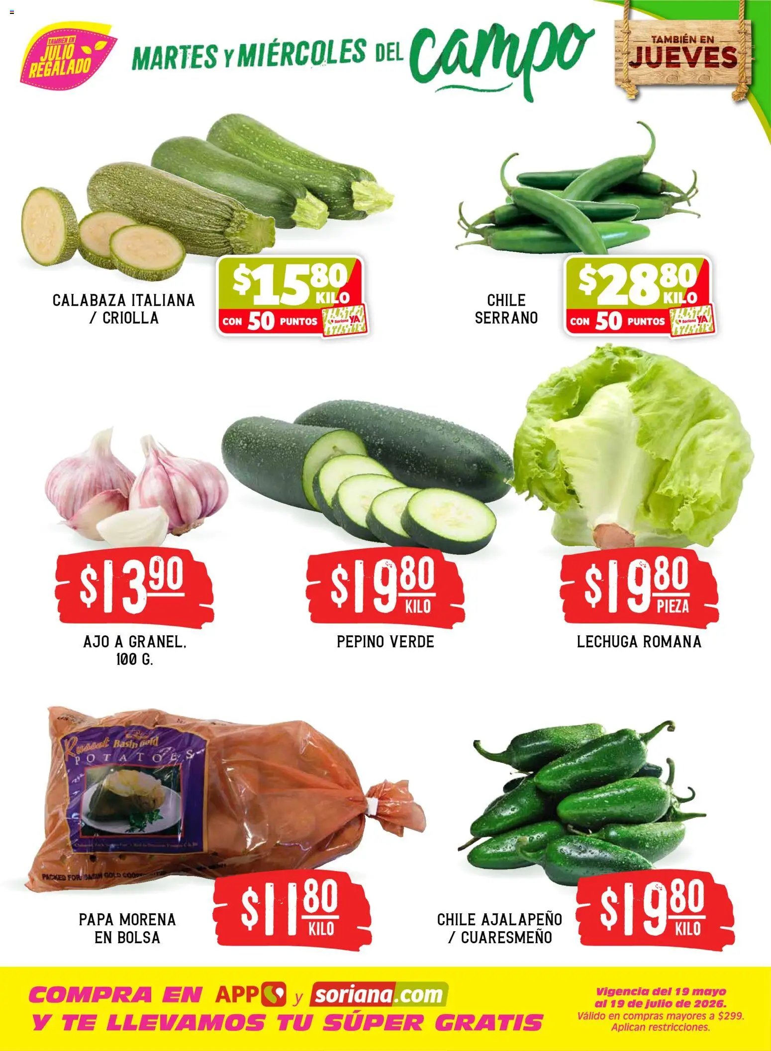 Soriana oferta desde 16/06/2026 Soriana Martes y Miércoles del Campo Híper: Saltillo y Torreón